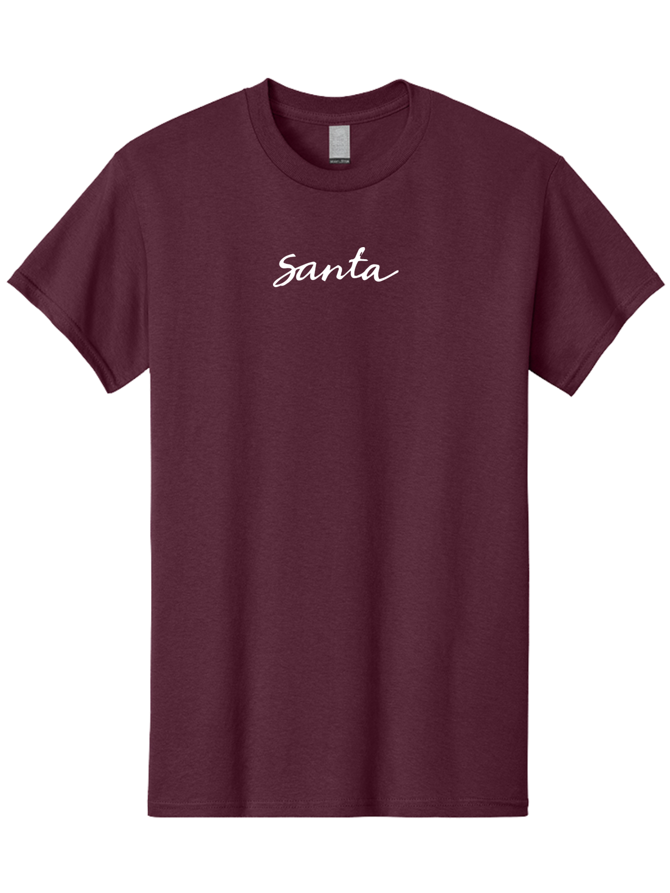 Santa Men'S Graphic Tee, 100% Cotton, Comfortable Casual Summer Wear, Machine Washable, Santa Claus, Christmas Theme, Holiday Season, Festive Typography, White Cursive Text, Winter Wonderland, Jolly Old Saint Nick Aab098 21
