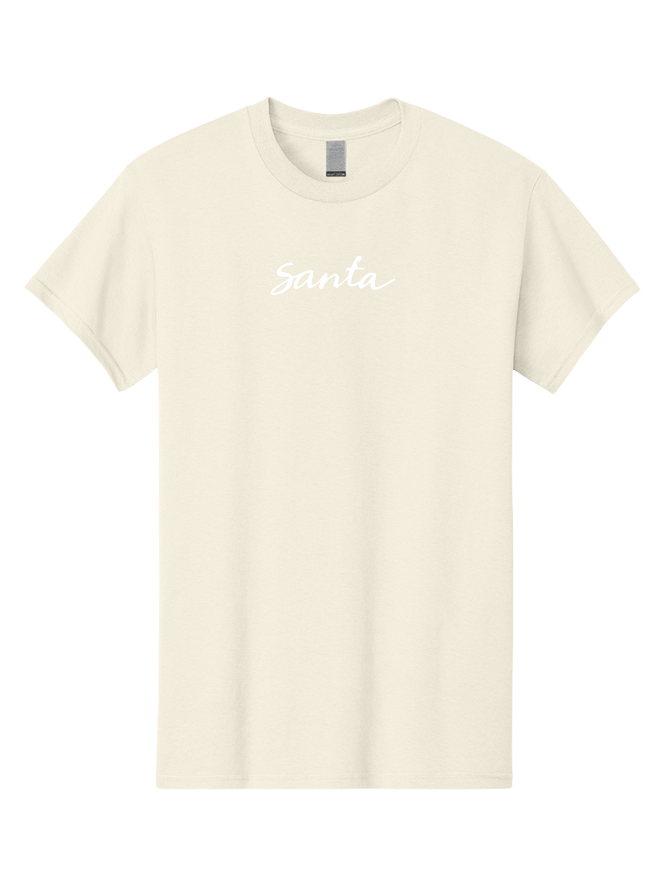 Santa Men'S Graphic Tee, 100% Cotton, Comfortable Casual Summer Wear, Machine Washable, Santa Claus, Christmas Theme, Holiday Season, Festive Typography, White Cursive Text, Winter Wonderland, Jolly Old Saint Nick Aab098 29