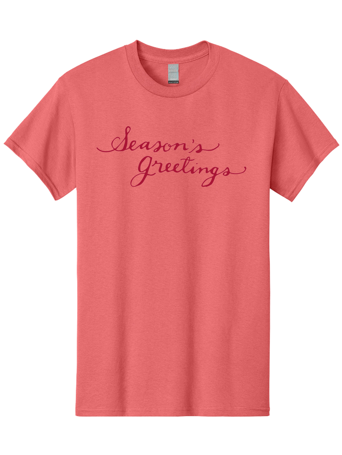 Season-S-Greetings-1 Men'S Graphic Tee, 100% Cotton, Comfortable Casual Summer Wear, Machine Washable, Season'S Greetings, Holiday Message, Festive Greeting, Cursive Text, Christmas Wishes, Holiday Season, Red And Green Color Scheme Aab099 29