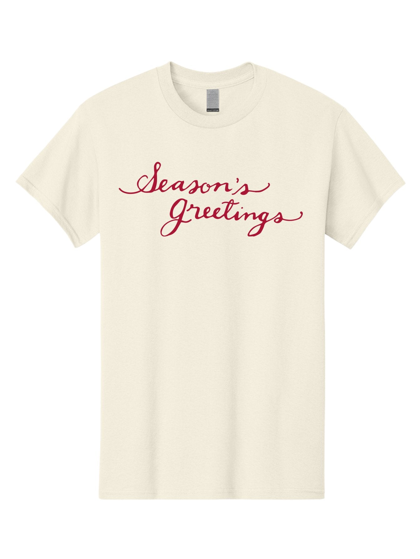 Season-S-Greetings-1 Men'S Graphic Tee, 100% Cotton, Comfortable Casual Summer Wear, Machine Washable, Season'S Greetings, Holiday Message, Festive Greeting, Cursive Text, Christmas Wishes, Holiday Season, Red And Green Color Scheme Aab099 7