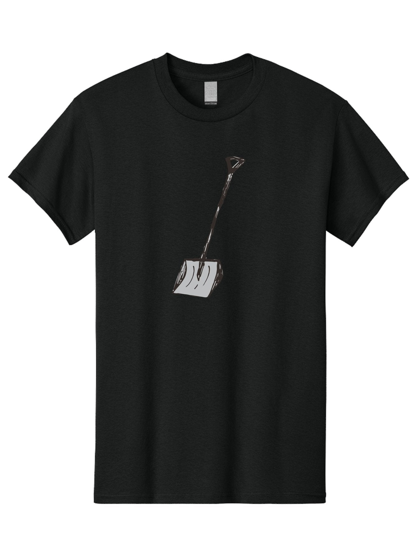 Shovel-1 Men'S Graphic Tee, 100% Cotton, Comfortable Casual Summer Wear, Machine Washable, Handheld Shovel, Gardening Tool, Digging Equipment, Metal Handle, Curved Blade, Rectangular Head, Simple Design, Illustration Style, Black Outline Aab101 15