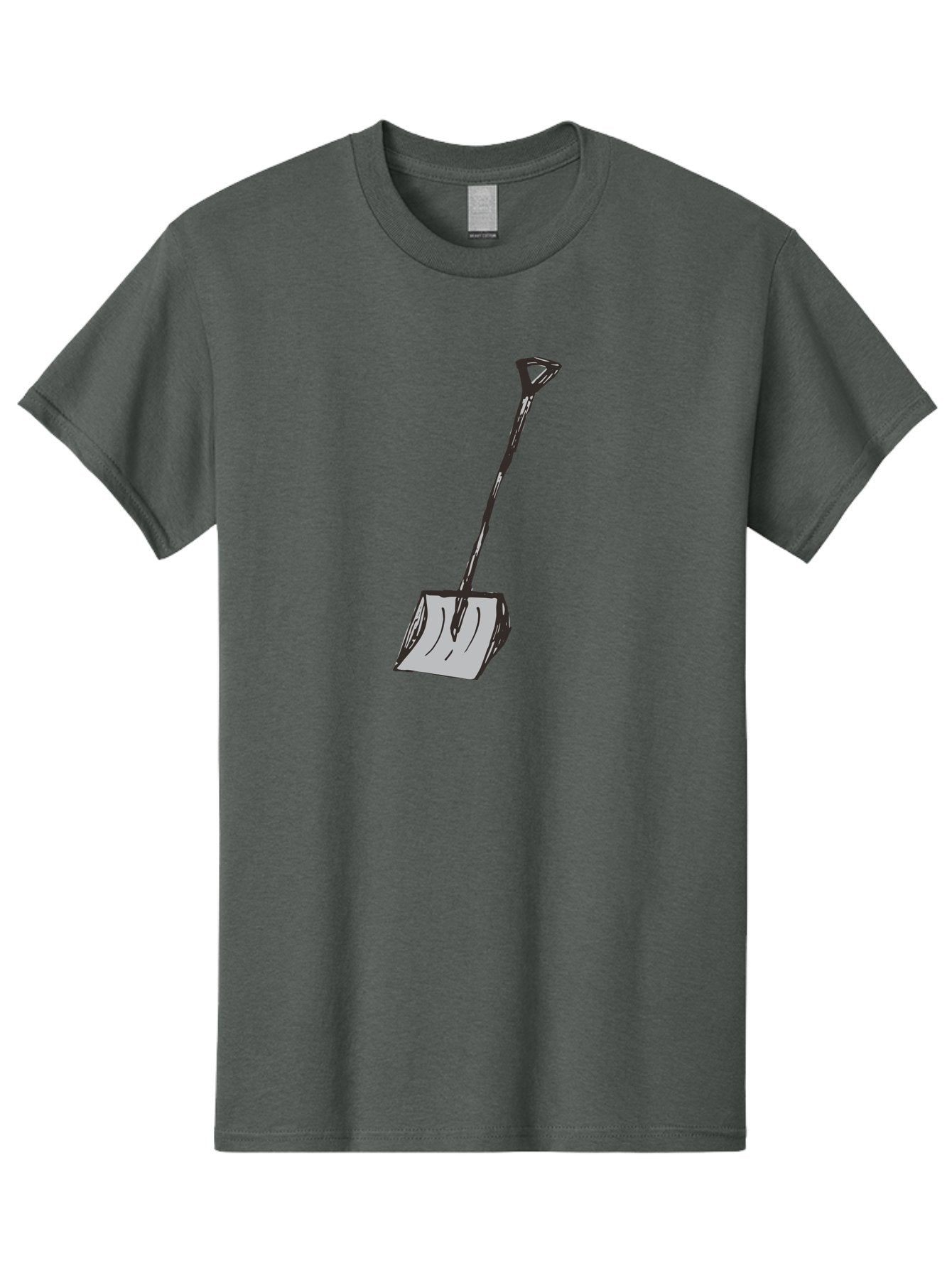 Shovel-1 Men'S Graphic Tee, 100% Cotton, Comfortable Casual Summer Wear, Machine Washable, Handheld Shovel, Gardening Tool, Digging Equipment, Metal Handle, Curved Blade, Rectangular Head, Simple Design, Illustration Style, Black Outline Aab101 8