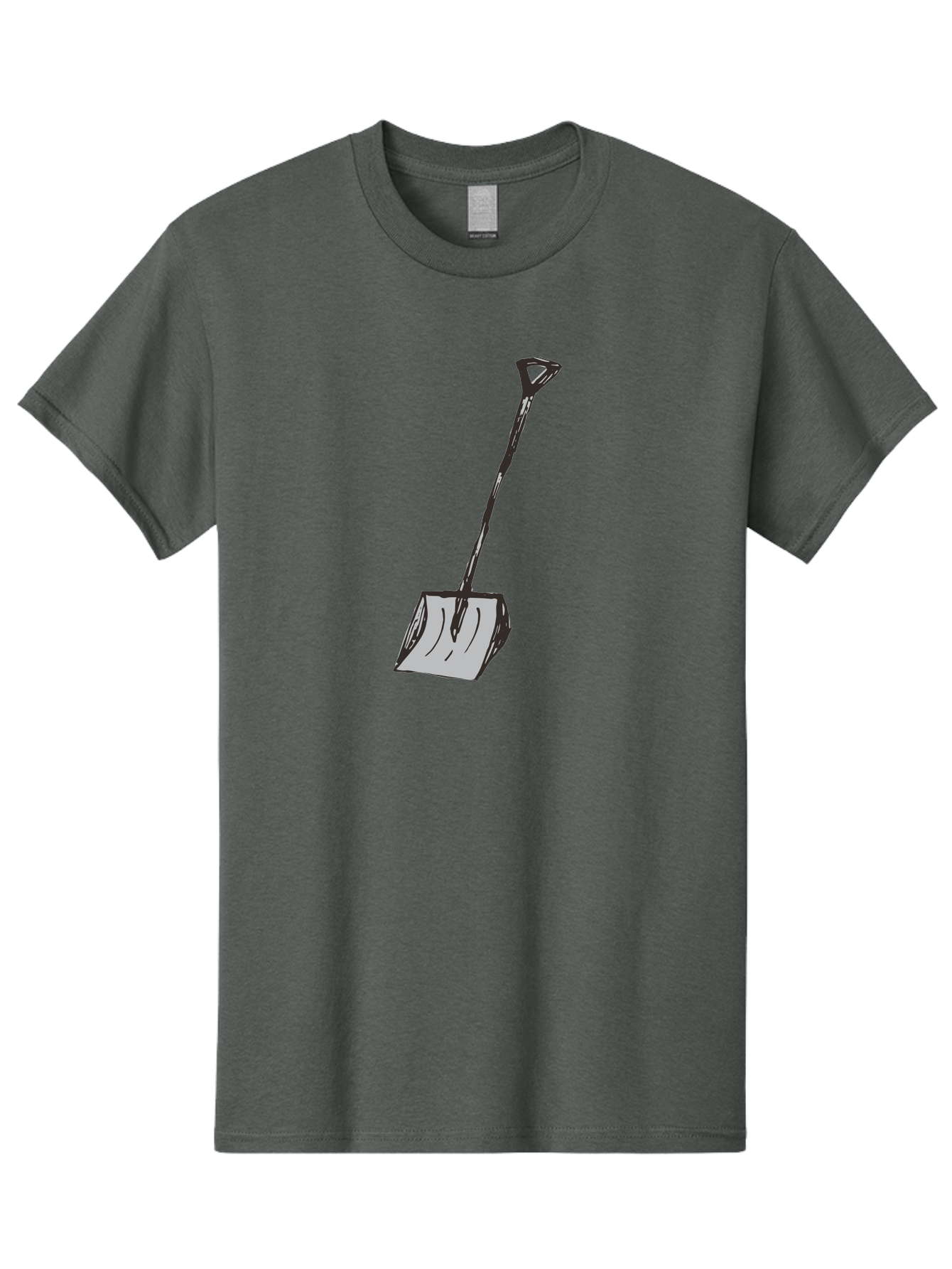Shovel-1 Men'S Graphic Tee, 100% Cotton, Comfortable Casual Summer Wear, Machine Washable, Handheld Shovel, Gardening Tool, Digging Equipment, Metal Handle, Curved Blade, Rectangular Head, Simple Design, Illustration Style, Black Outline Aab101 3