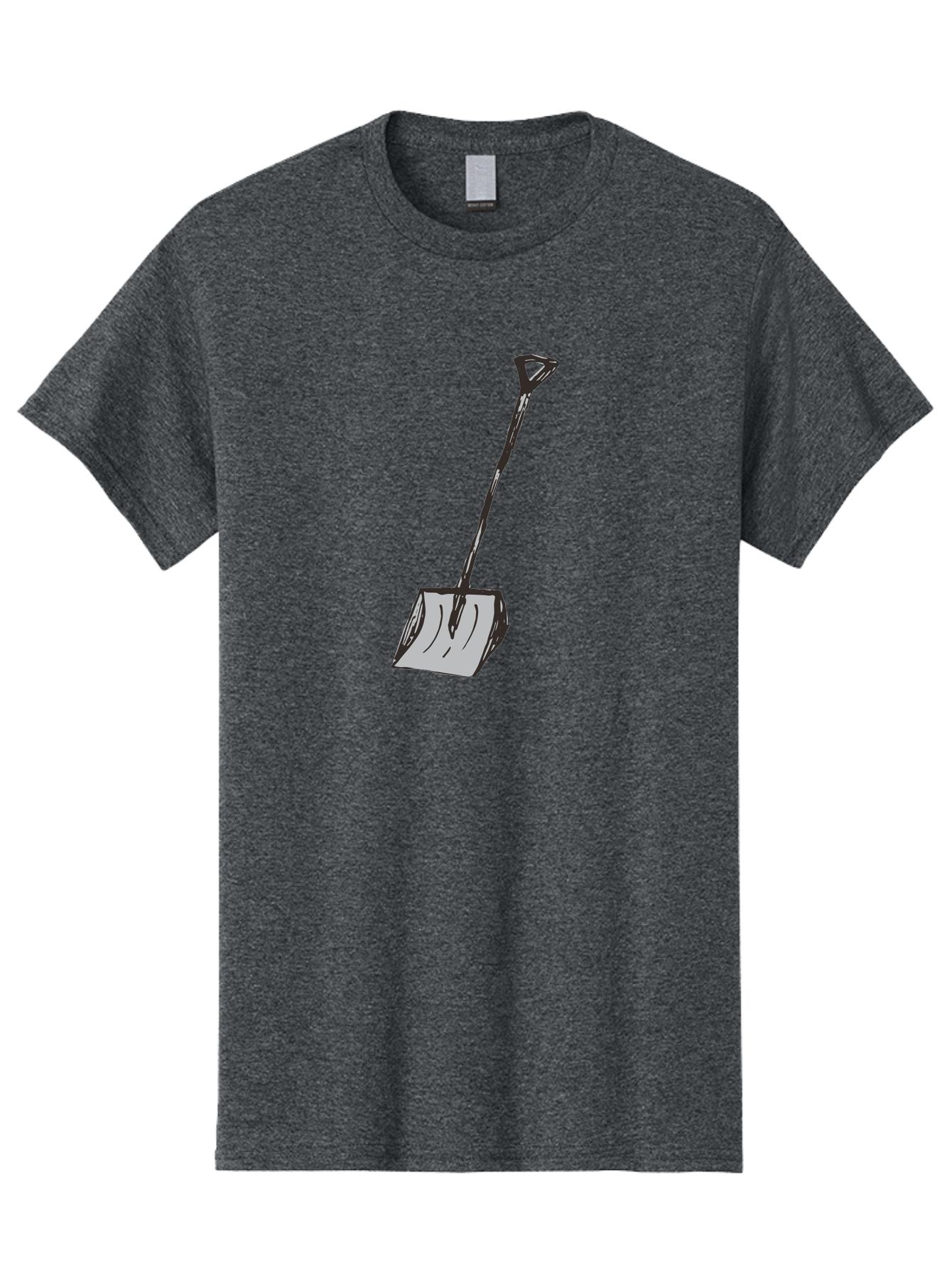 Shovel-1 Men'S Graphic Tee, 100% Cotton, Comfortable Casual Summer Wear, Machine Washable, Handheld Shovel, Gardening Tool, Digging Equipment, Metal Handle, Curved Blade, Rectangular Head, Simple Design, Illustration Style, Black Outline Aab101 7
