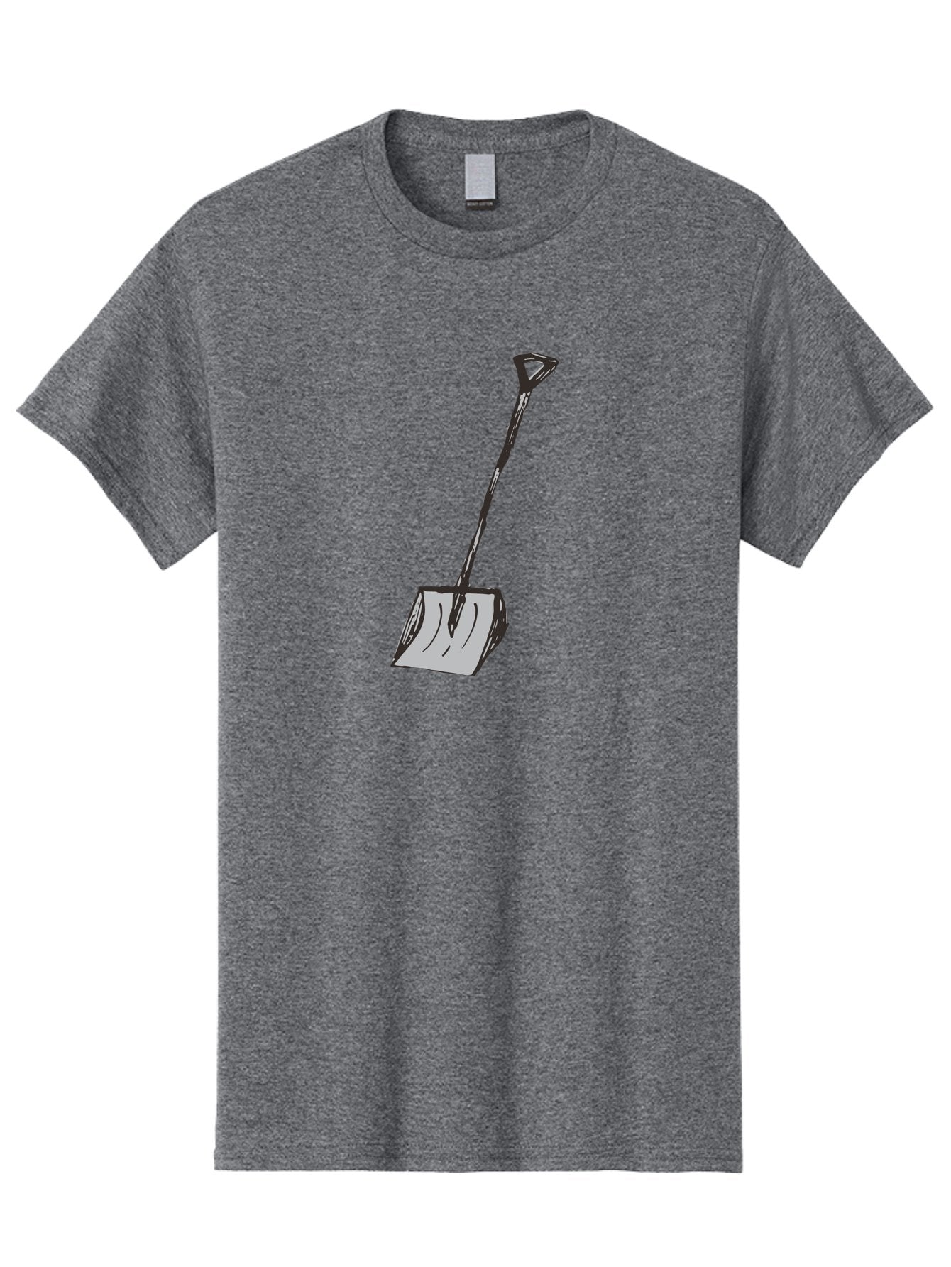 Shovel-1 Men'S Graphic Tee, 100% Cotton, Comfortable Casual Summer Wear, Machine Washable, Handheld Shovel, Gardening Tool, Digging Equipment, Metal Handle, Curved Blade, Rectangular Head, Simple Design, Illustration Style, Black Outline Aab101 10