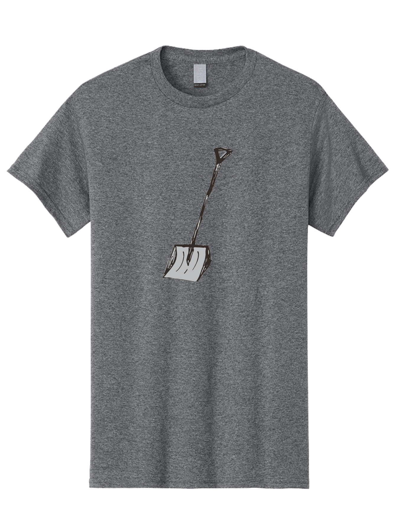 Shovel-1 Men'S Graphic Tee, 100% Cotton, Comfortable Casual Summer Wear, Machine Washable, Handheld Shovel, Gardening Tool, Digging Equipment, Metal Handle, Curved Blade, Rectangular Head, Simple Design, Illustration Style, Black Outline Aab101 9
