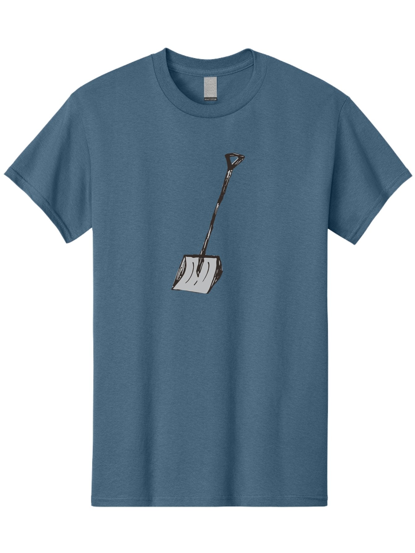 Shovel-1 Men'S Graphic Tee, 100% Cotton, Comfortable Casual Summer Wear, Machine Washable, Handheld Shovel, Gardening Tool, Digging Equipment, Metal Handle, Curved Blade, Rectangular Head, Simple Design, Illustration Style, Black Outline Aab101 5