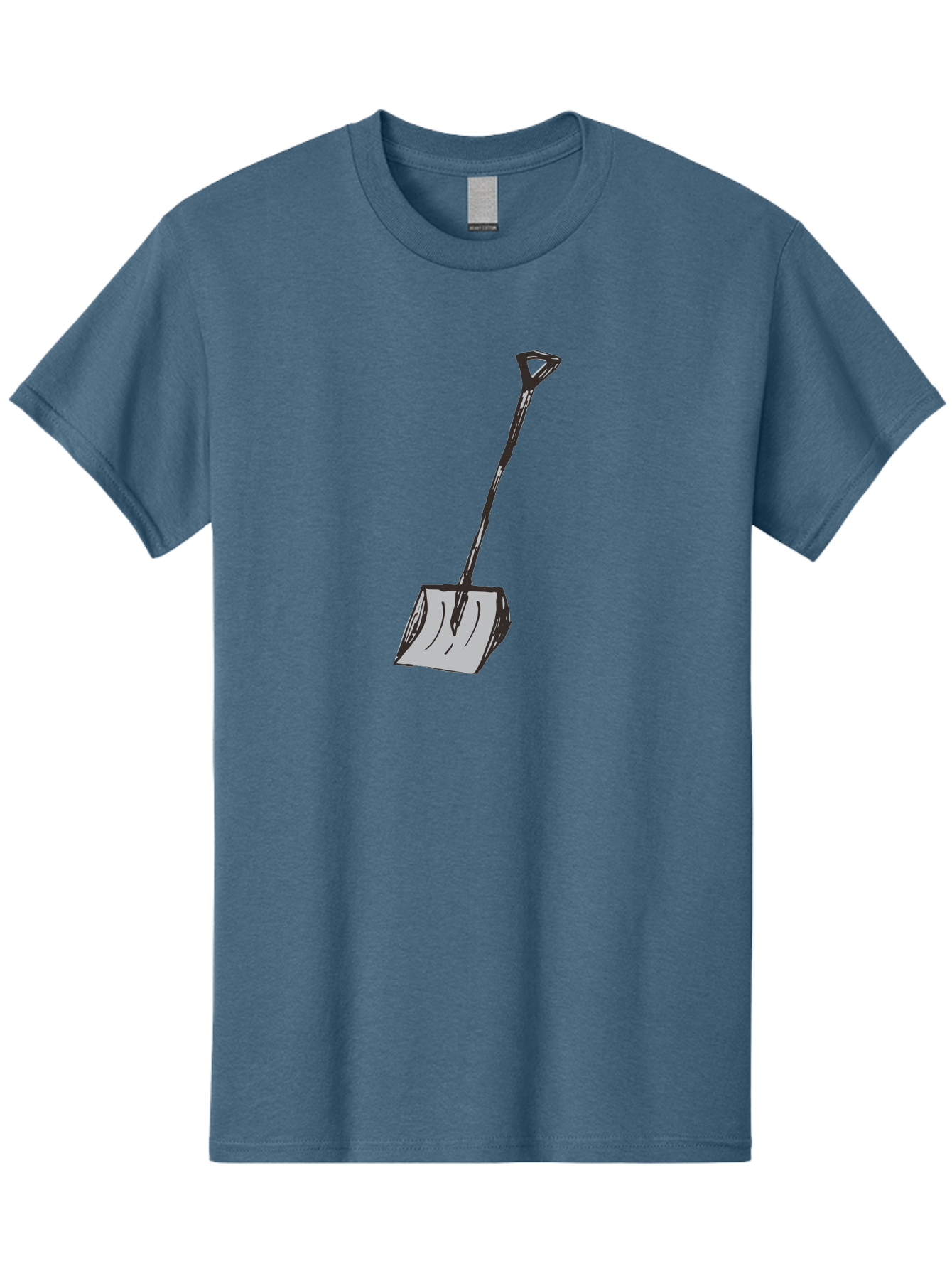 Shovel-1 Men'S Graphic Tee, 100% Cotton, Comfortable Casual Summer Wear, Machine Washable, Handheld Shovel, Gardening Tool, Digging Equipment, Metal Handle, Curved Blade, Rectangular Head, Simple Design, Illustration Style, Black Outline Aab101 11