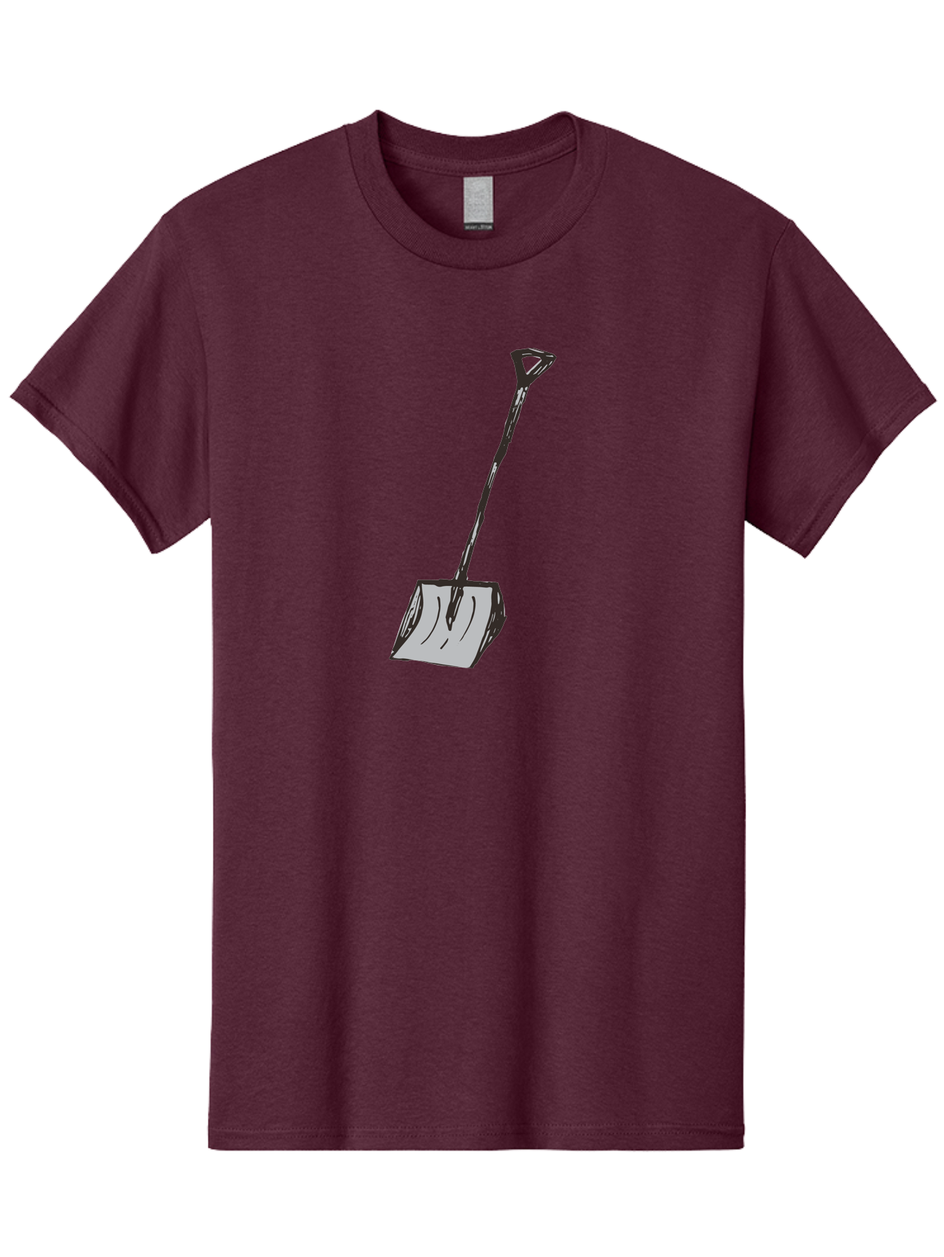 Shovel-1 Men'S Graphic Tee, 100% Cotton, Comfortable Casual Summer Wear, Machine Washable, Handheld Shovel, Gardening Tool, Digging Equipment, Metal Handle, Curved Blade, Rectangular Head, Simple Design, Illustration Style, Black Outline Aab101 13