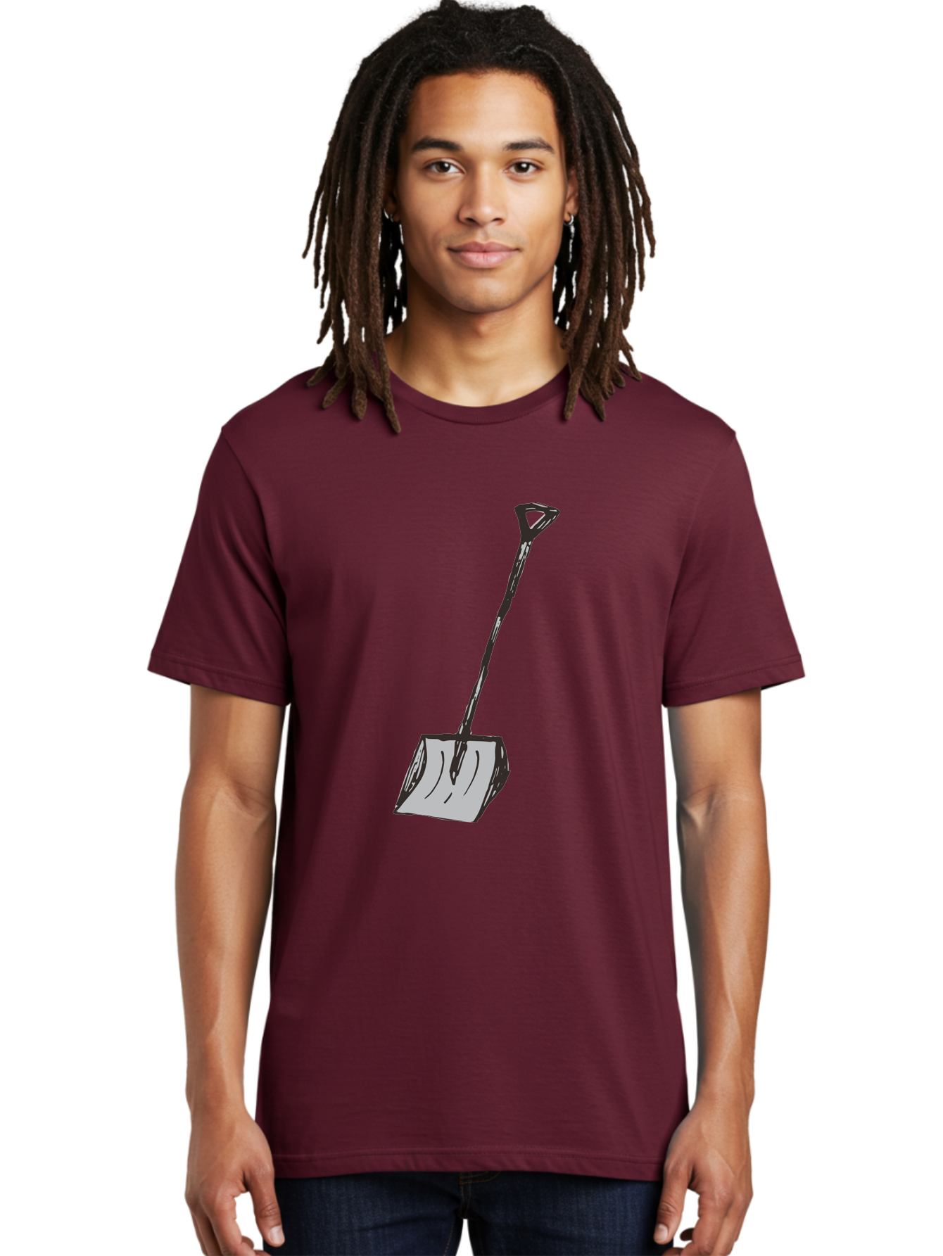 Shovel-1 Men'S Graphic Tee, 100% Cotton, Comfortable Casual Summer Wear, Machine Washable, Handheld Shovel, Gardening Tool, Digging Equipment, Metal Handle, Curved Blade, Rectangular Head, Simple Design, Illustration Style, Black Outline Aab101 14