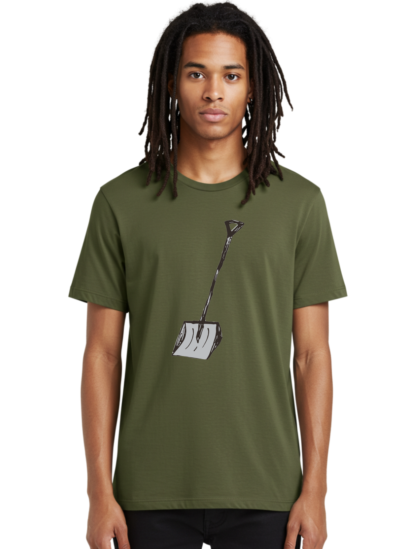 Shovel-1 Men'S Graphic Tee, 100% Cotton, Comfortable Casual Summer Wear, Machine Washable, Handheld Shovel, Gardening Tool, Digging Equipment, Metal Handle, Curved Blade, Rectangular Head, Simple Design, Illustration Style, Black Outline Aab101 16