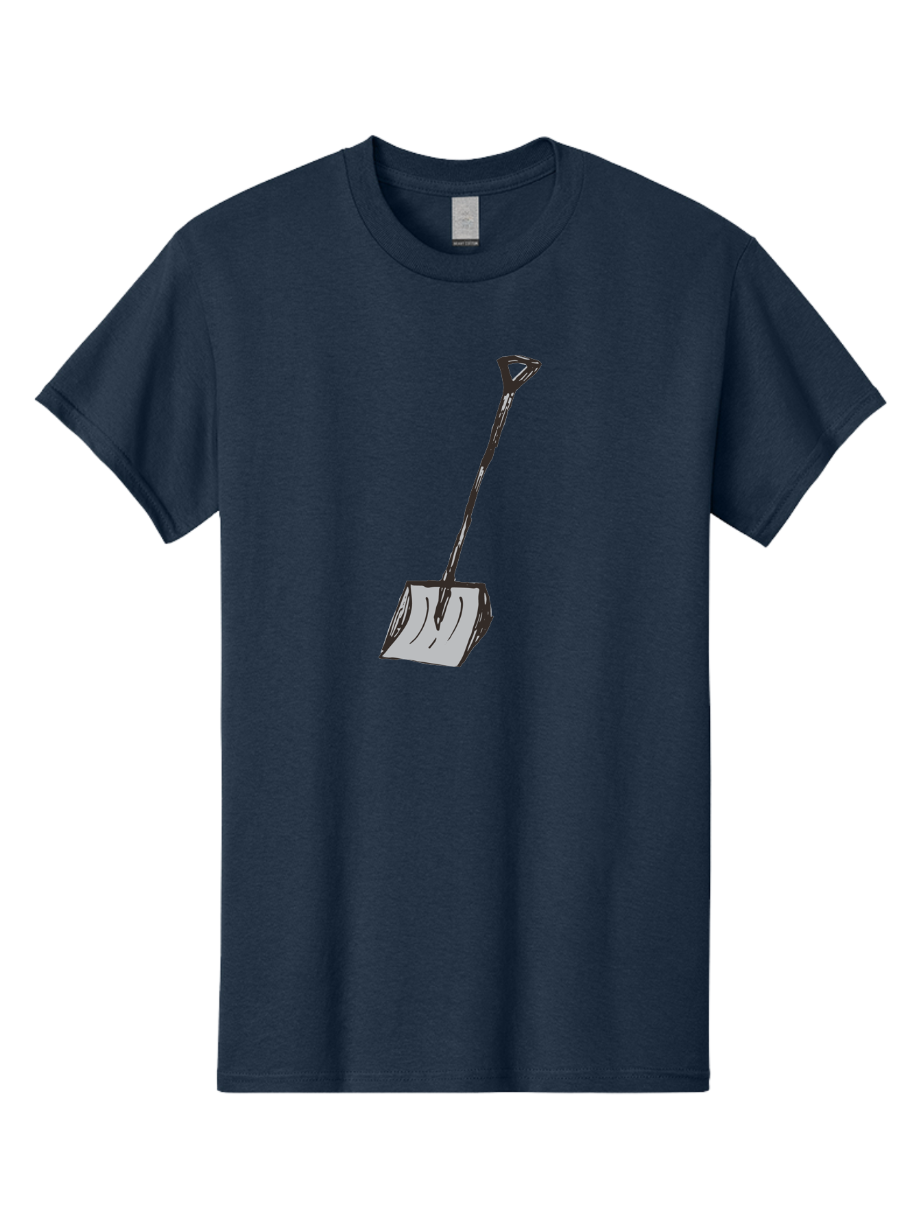 Shovel-1 Men'S Graphic Tee, 100% Cotton, Comfortable Casual Summer Wear, Machine Washable, Handheld Shovel, Gardening Tool, Digging Equipment, Metal Handle, Curved Blade, Rectangular Head, Simple Design, Illustration Style, Black Outline Aab101 19