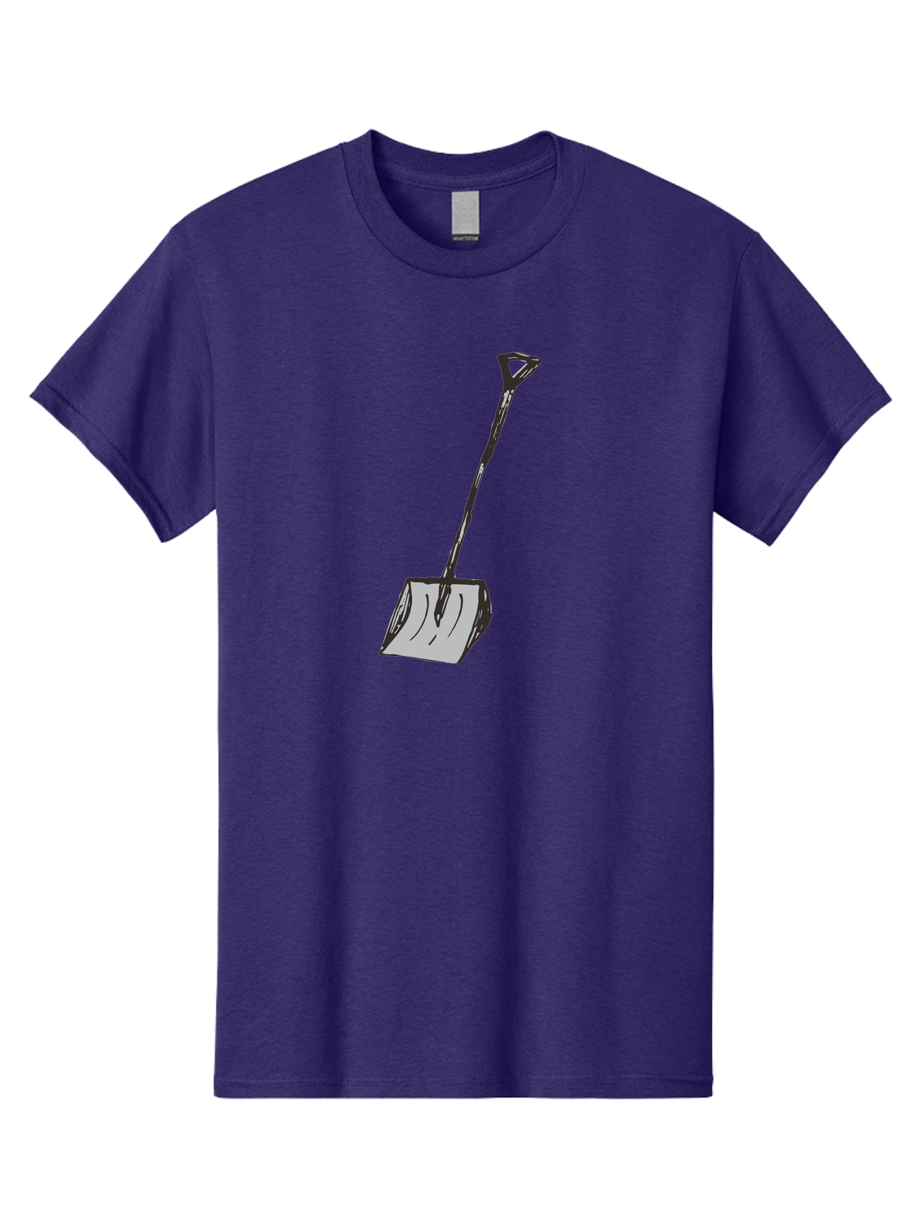 Shovel-1 Men'S Graphic Tee, 100% Cotton, Comfortable Casual Summer Wear, Machine Washable, Handheld Shovel, Gardening Tool, Digging Equipment, Metal Handle, Curved Blade, Rectangular Head, Simple Design, Illustration Style, Black Outline Aab101 21