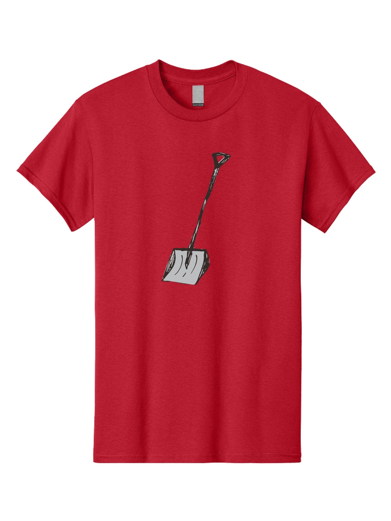 Shovel-1 Men'S Graphic Tee, 100% Cotton, Comfortable Casual Summer Wear, Machine Washable, Handheld Shovel, Gardening Tool, Digging Equipment, Metal Handle, Curved Blade, Rectangular Head, Simple Design, Illustration Style, Black Outline Aab101 12
