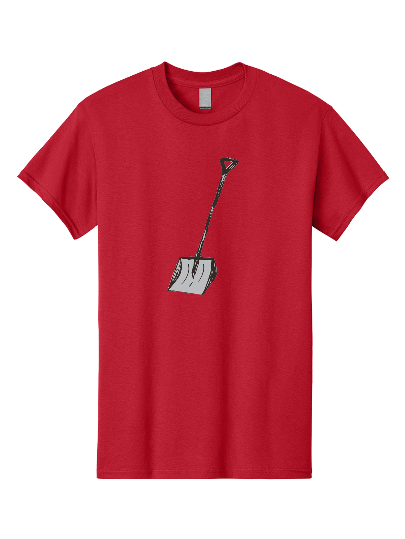 Shovel-1 Men'S Graphic Tee, 100% Cotton, Comfortable Casual Summer Wear, Machine Washable, Handheld Shovel, Gardening Tool, Digging Equipment, Metal Handle, Curved Blade, Rectangular Head, Simple Design, Illustration Style, Black Outline Aab101 23