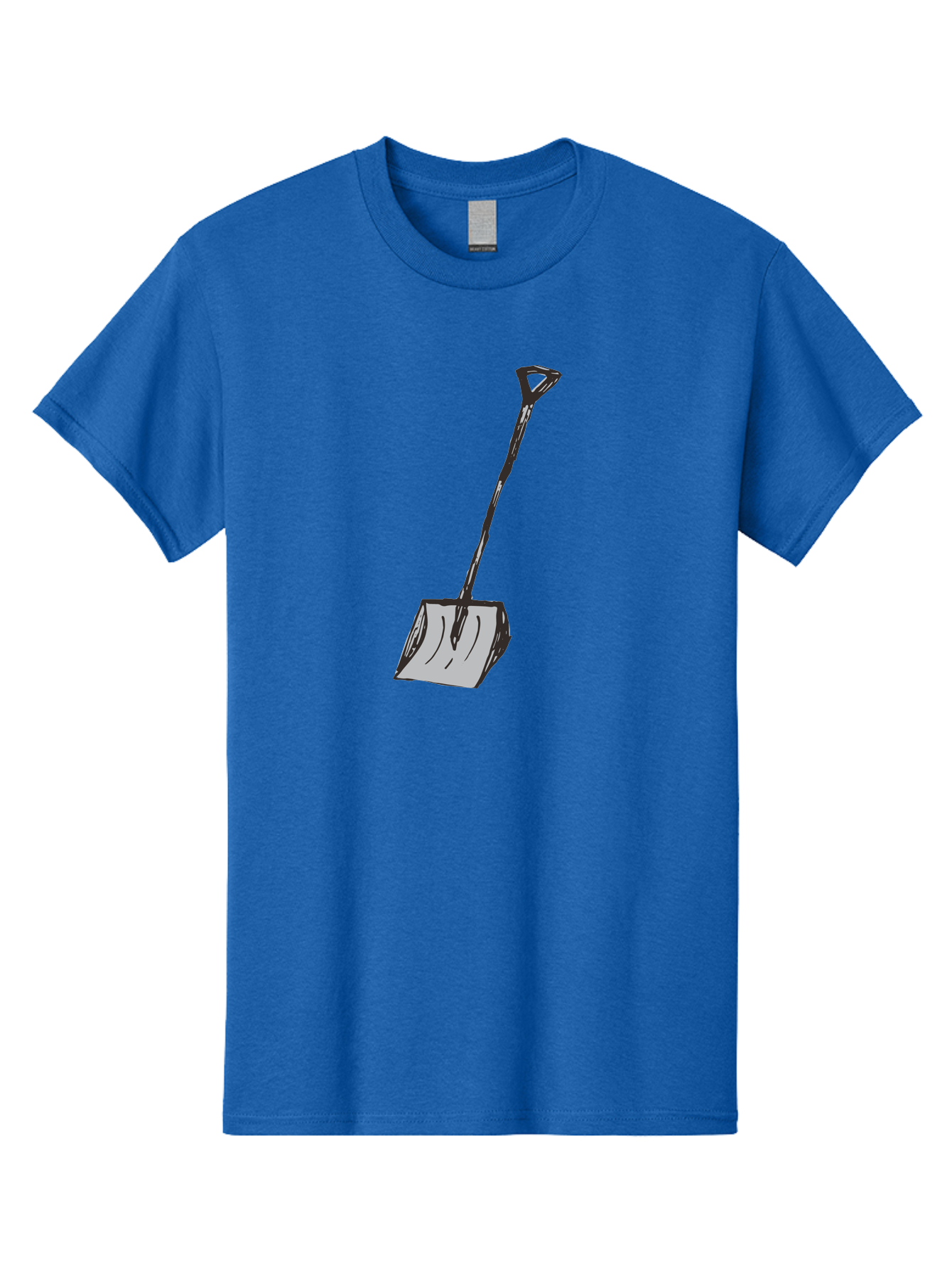 Shovel-1 Men'S Graphic Tee, 100% Cotton, Comfortable Casual Summer Wear, Machine Washable, Handheld Shovel, Gardening Tool, Digging Equipment, Metal Handle, Curved Blade, Rectangular Head, Simple Design, Illustration Style, Black Outline Aab101 25