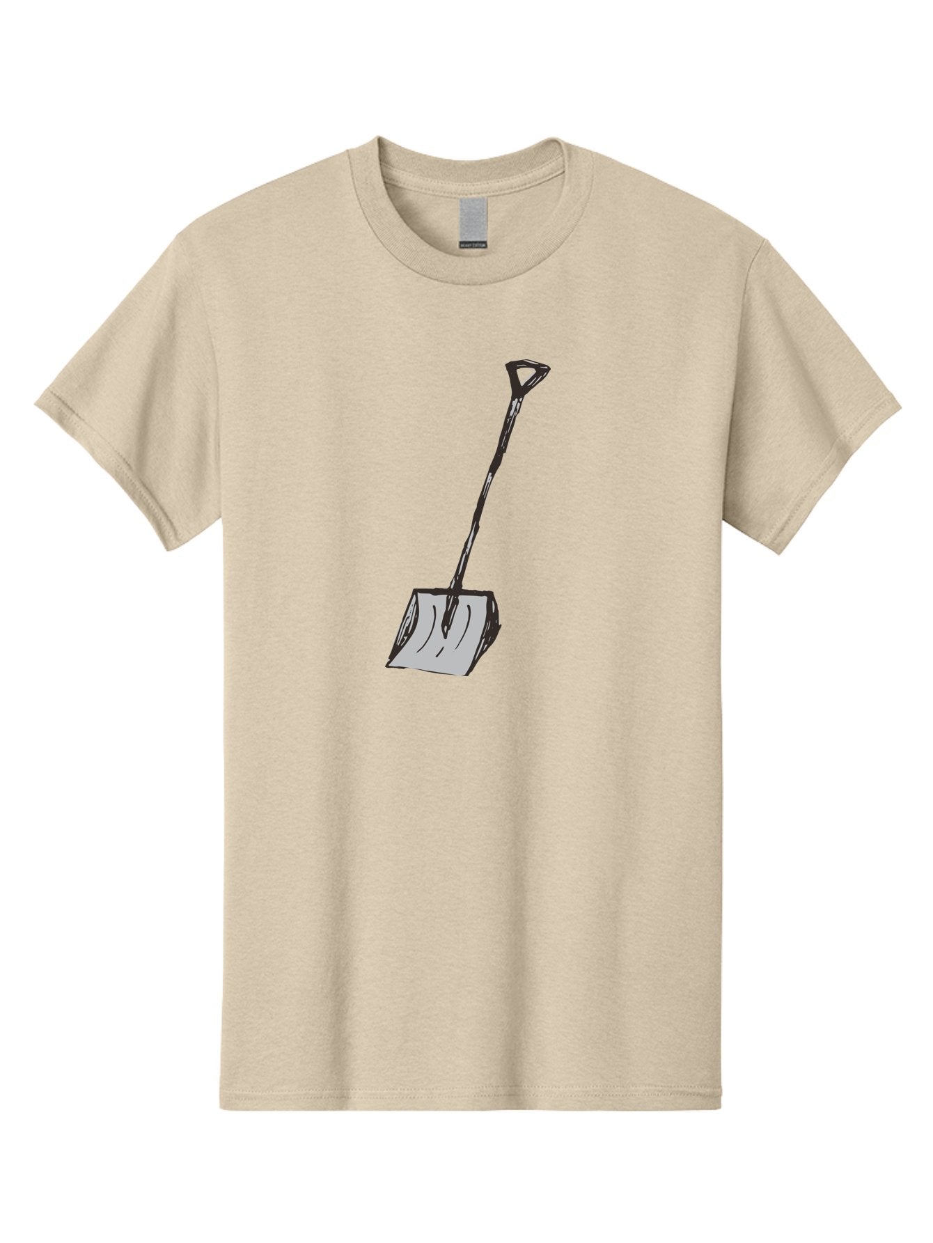 Shovel-1 Men'S Graphic Tee, 100% Cotton, Comfortable Casual Summer Wear, Machine Washable, Handheld Shovel, Gardening Tool, Digging Equipment, Metal Handle, Curved Blade, Rectangular Head, Simple Design, Illustration Style, Black Outline Aab101 7