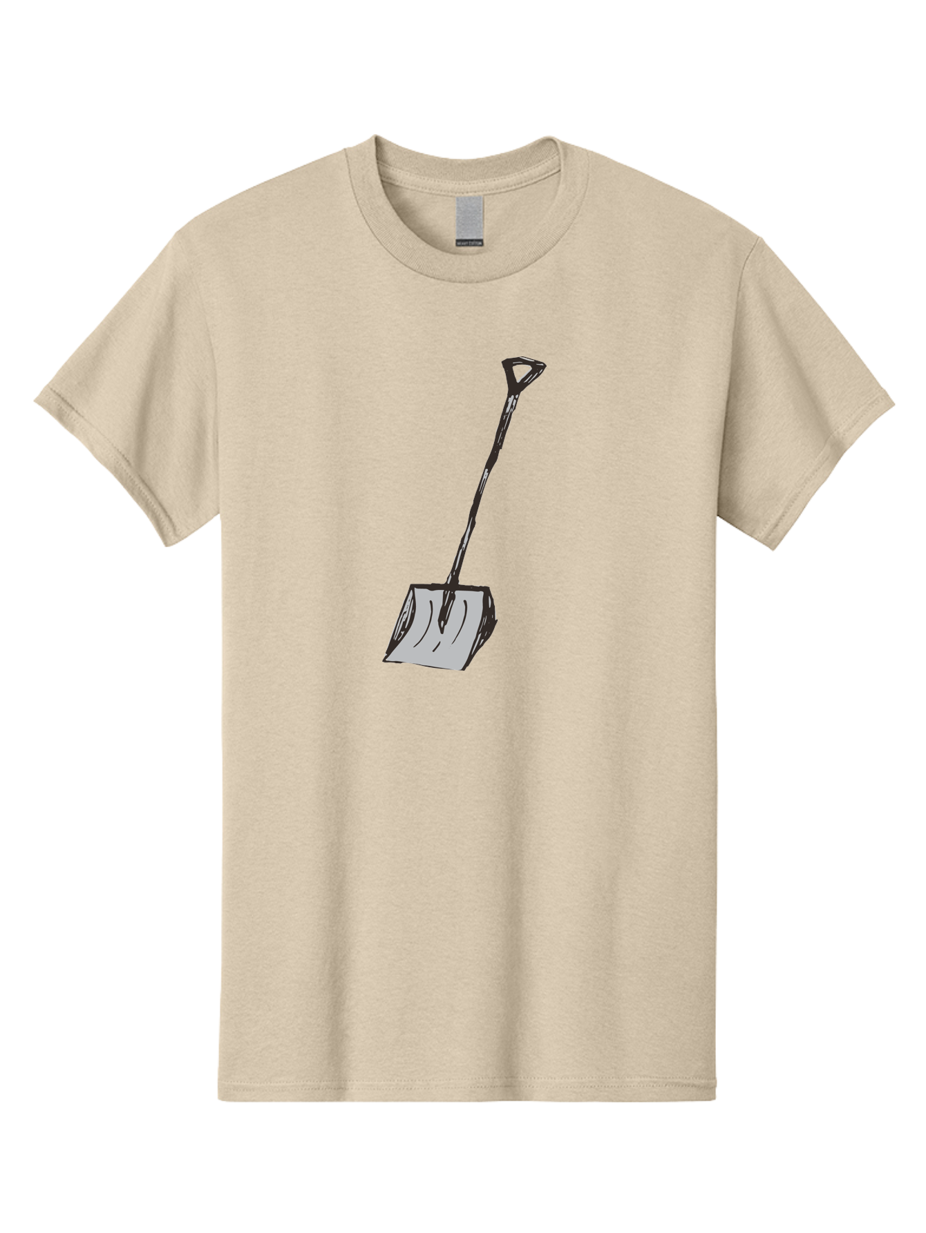 Shovel-1 Men'S Graphic Tee, 100% Cotton, Comfortable Casual Summer Wear, Machine Washable, Handheld Shovel, Gardening Tool, Digging Equipment, Metal Handle, Curved Blade, Rectangular Head, Simple Design, Illustration Style, Black Outline Aab101 27