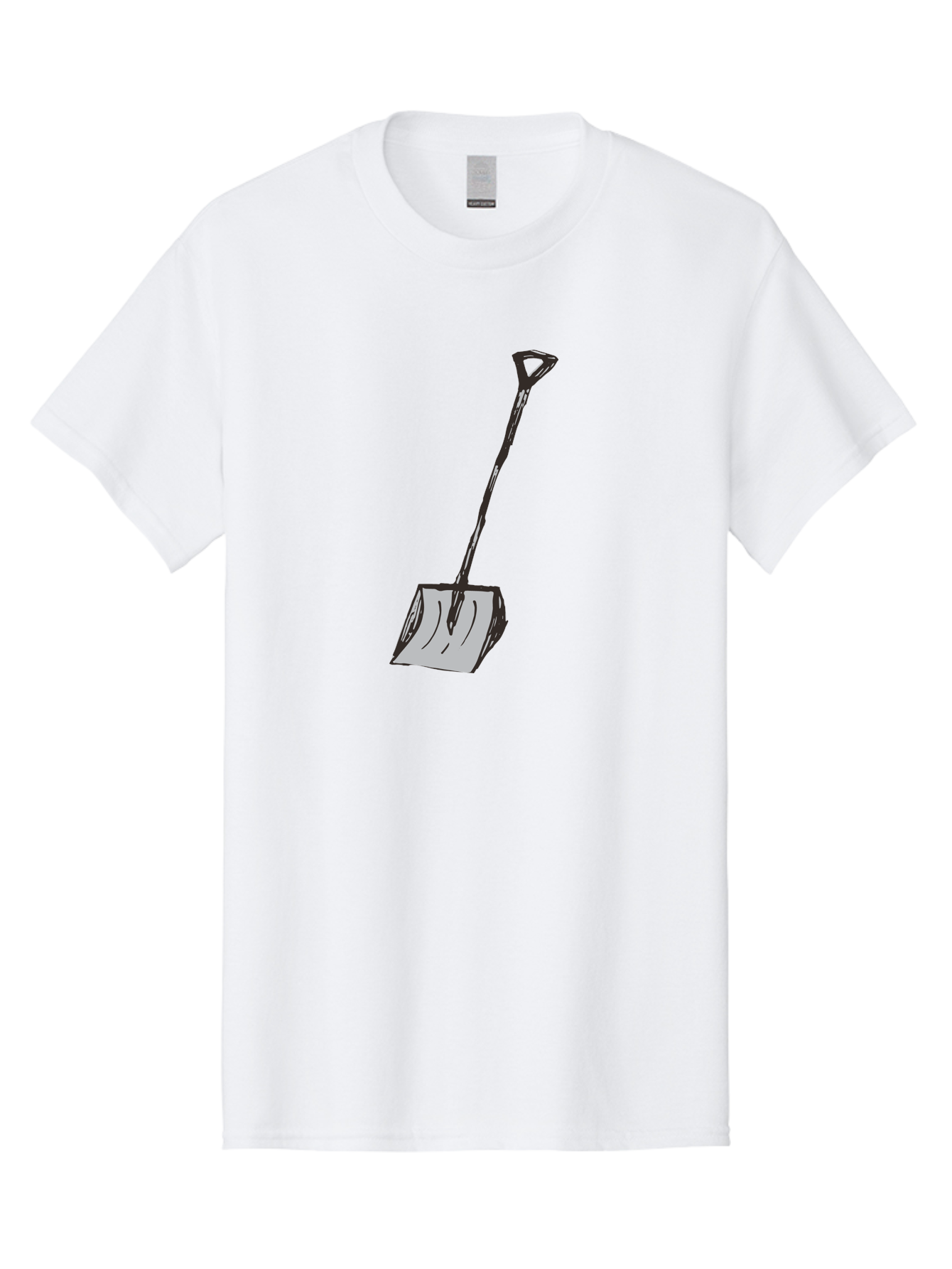 Shovel-1 Men'S Graphic Tee, 100% Cotton, Comfortable Casual Summer Wear, Machine Washable, Handheld Shovel, Gardening Tool, Digging Equipment, Metal Handle, Curved Blade, Rectangular Head, Simple Design, Illustration Style, Black Outline Aab101 29
