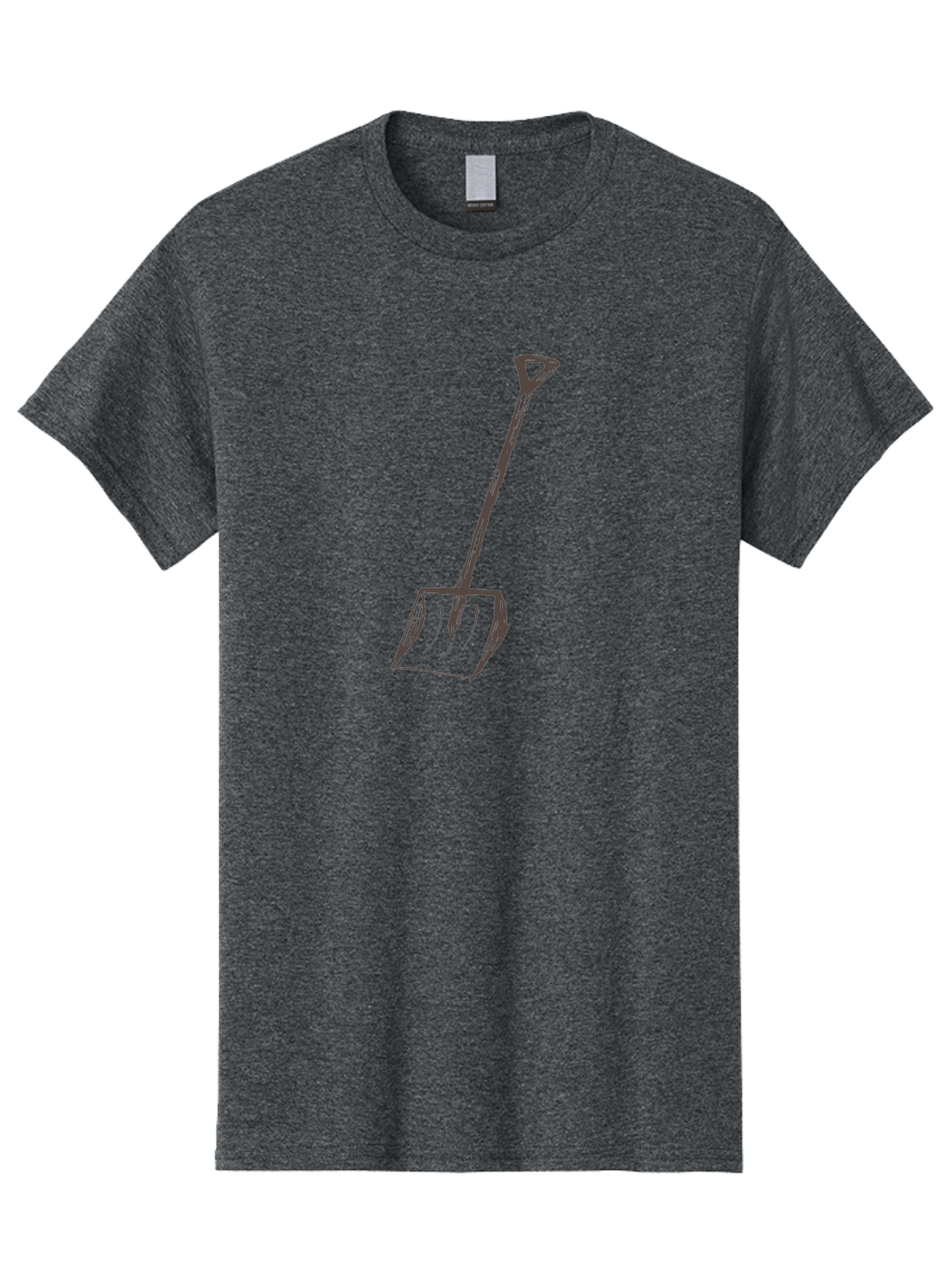Shovel Men'S Graphic Tee, 100% Cotton, Comfortable Casual Summer Wear, Machine Washable, Hand-Drawn Shovel, Gardening Tool, Yard Work, Digging Equipment, Manual Labor, Simple Illustration, Garden Shovel Aab102 7