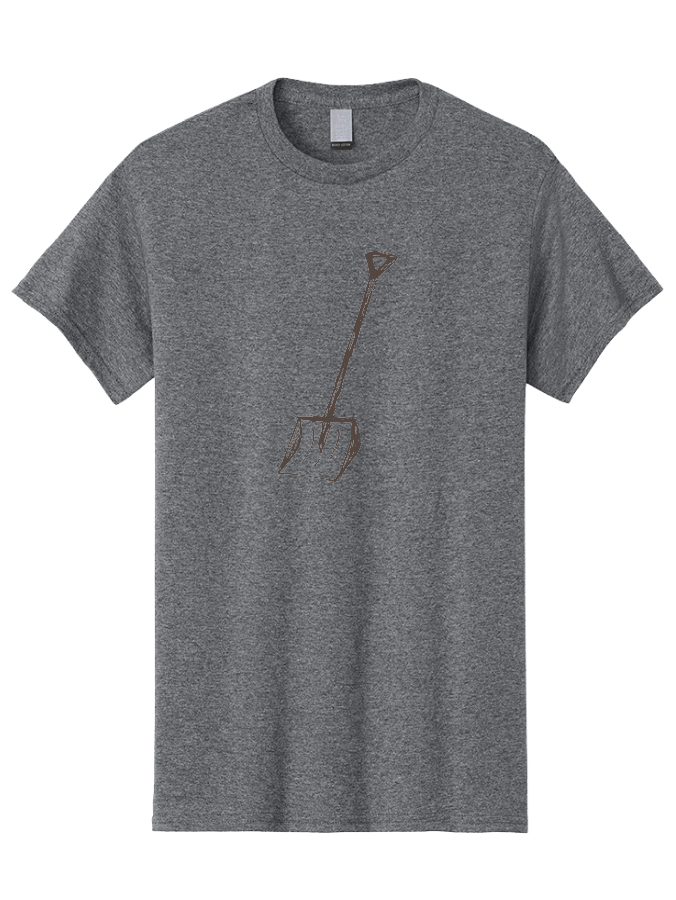 Shovel Men'S Graphic Tee, 100% Cotton, Comfortable Casual Summer Wear, Machine Washable, Hand-Drawn Shovel, Gardening Tool, Yard Work, Digging Equipment, Manual Labor, Simple Illustration, Garden Shovel Aab102 9