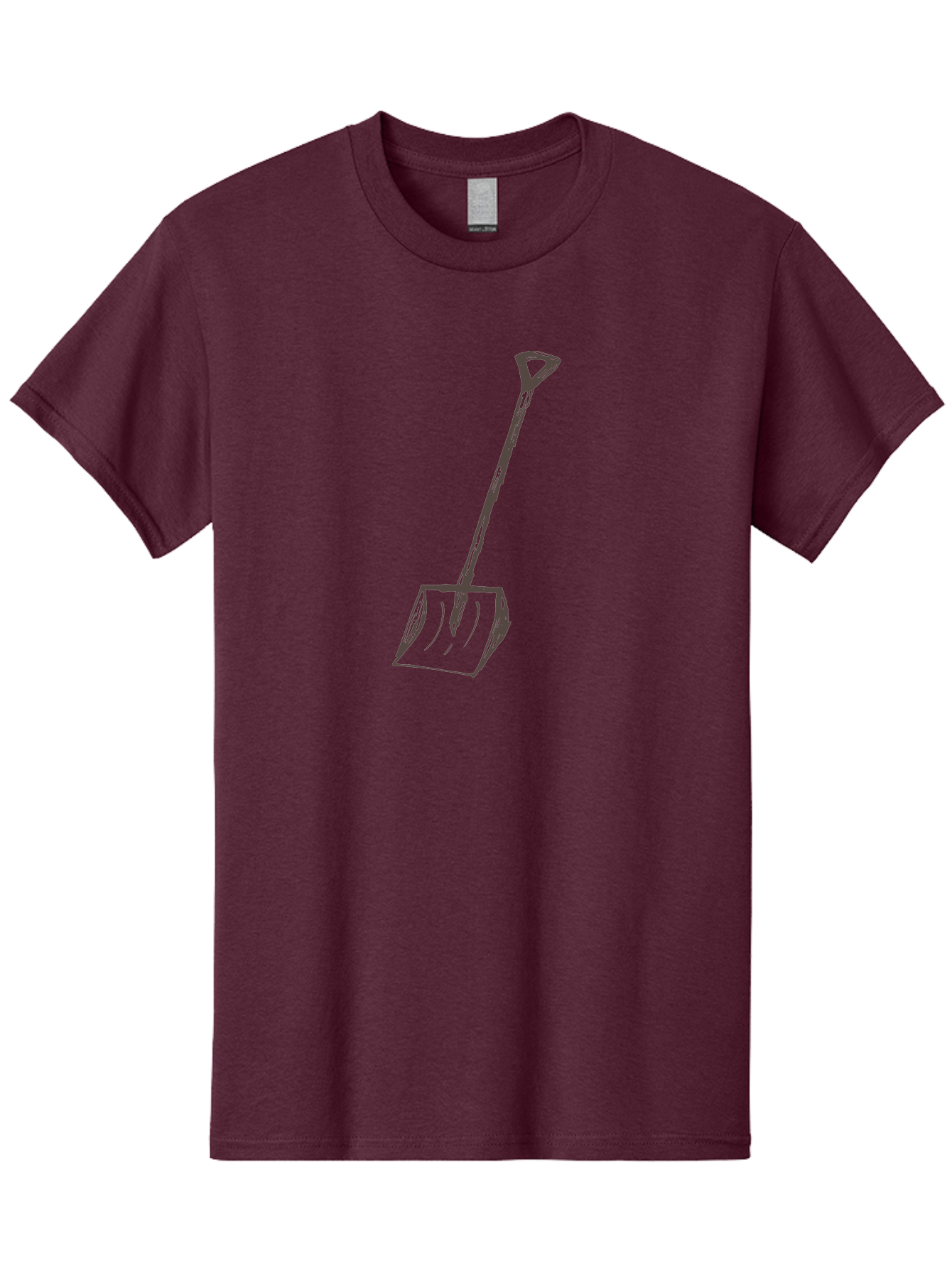 Shovel Men'S Graphic Tee, 100% Cotton, Comfortable Casual Summer Wear, Machine Washable, Hand-Drawn Shovel, Gardening Tool, Yard Work, Digging Equipment, Manual Labor, Simple Illustration, Garden Shovel Aab102 13
