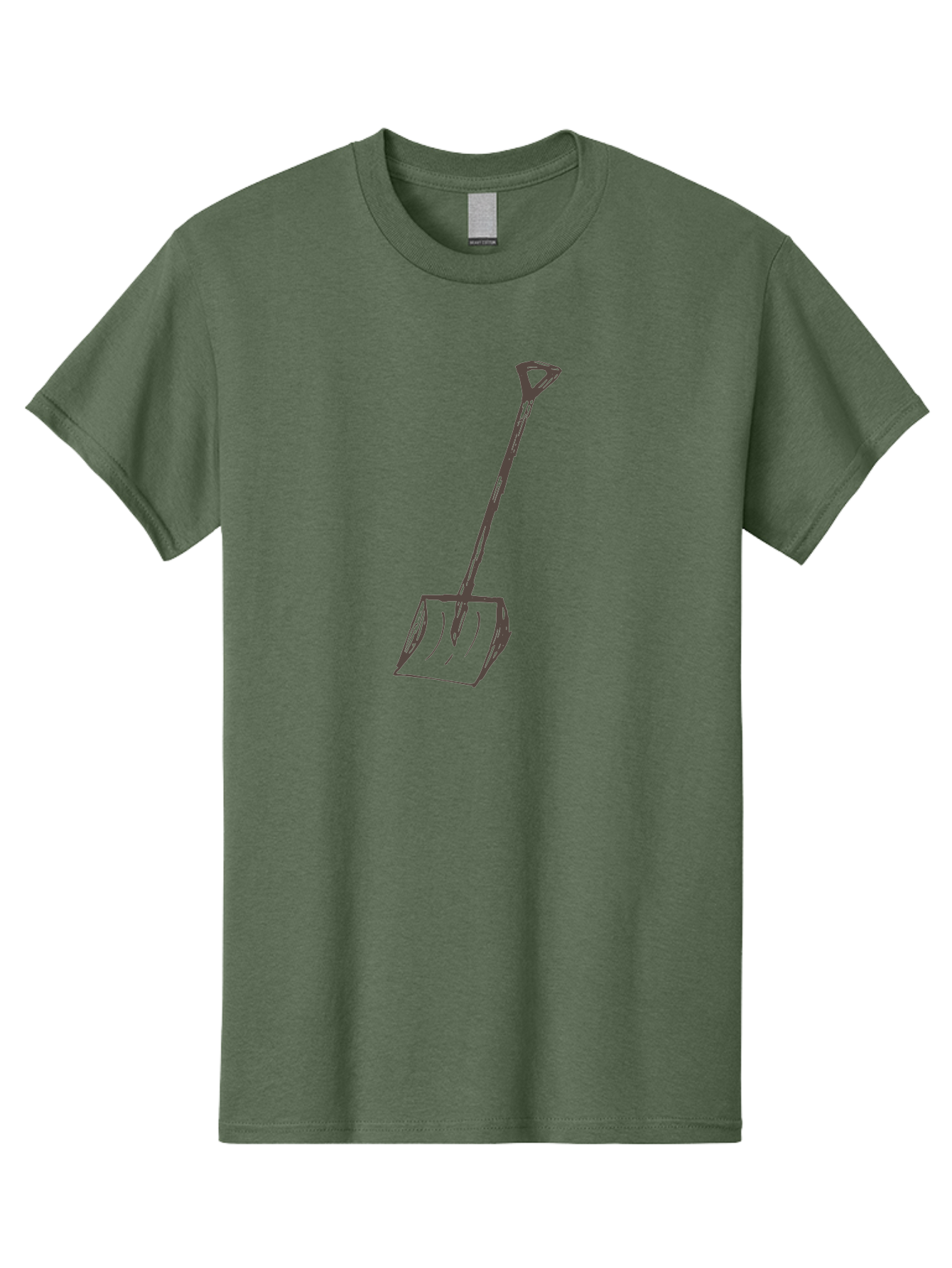 Shovel Men'S Graphic Tee, 100% Cotton, Comfortable Casual Summer Wear, Machine Washable, Hand-Drawn Shovel, Gardening Tool, Yard Work, Digging Equipment, Manual Labor, Simple Illustration, Garden Shovel Aab102 15