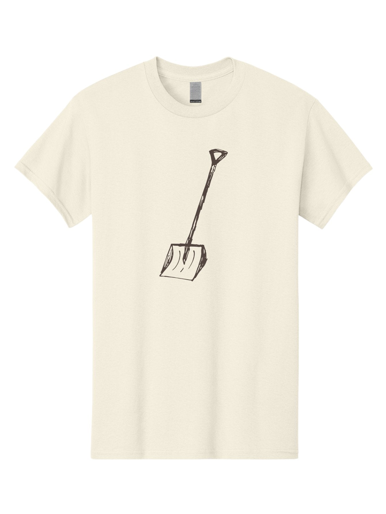 Shovel Men'S Graphic Tee, 100% Cotton, Comfortable Casual Summer Wear, Machine Washable, Hand-Drawn Shovel, Gardening Tool, Yard Work, Digging Equipment, Manual Labor, Simple Illustration, Garden Shovel Aab102 12