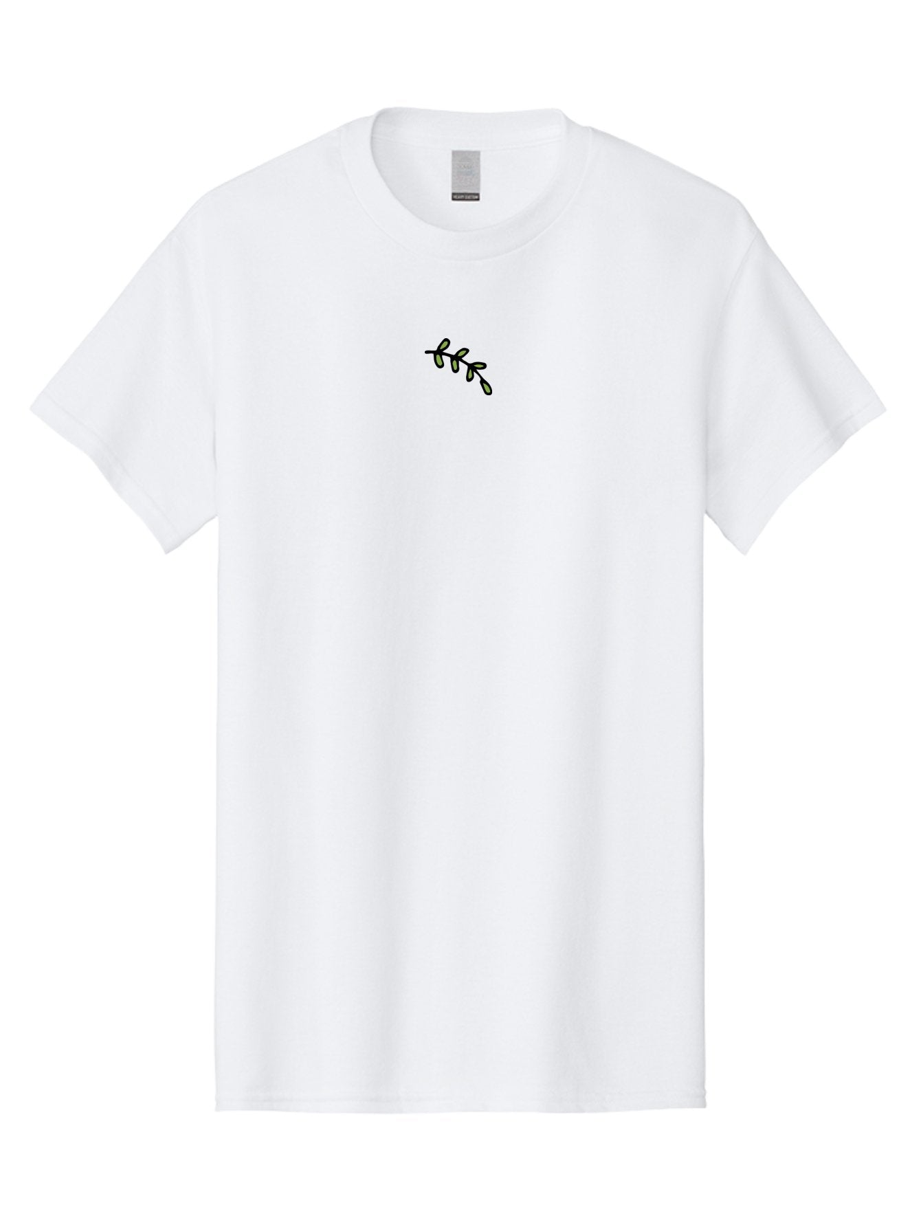 Simple-Branch Men'S Graphic Tee, 100% Cotton, Comfortable Casual Summer Wear, Machine Washable, Stem, Leaves, Simple Drawing, Minimalist Design, Black Line Art, Leafy Stem, Graphic Illustration, Botanical Element, Delicate Lines Aab103 5