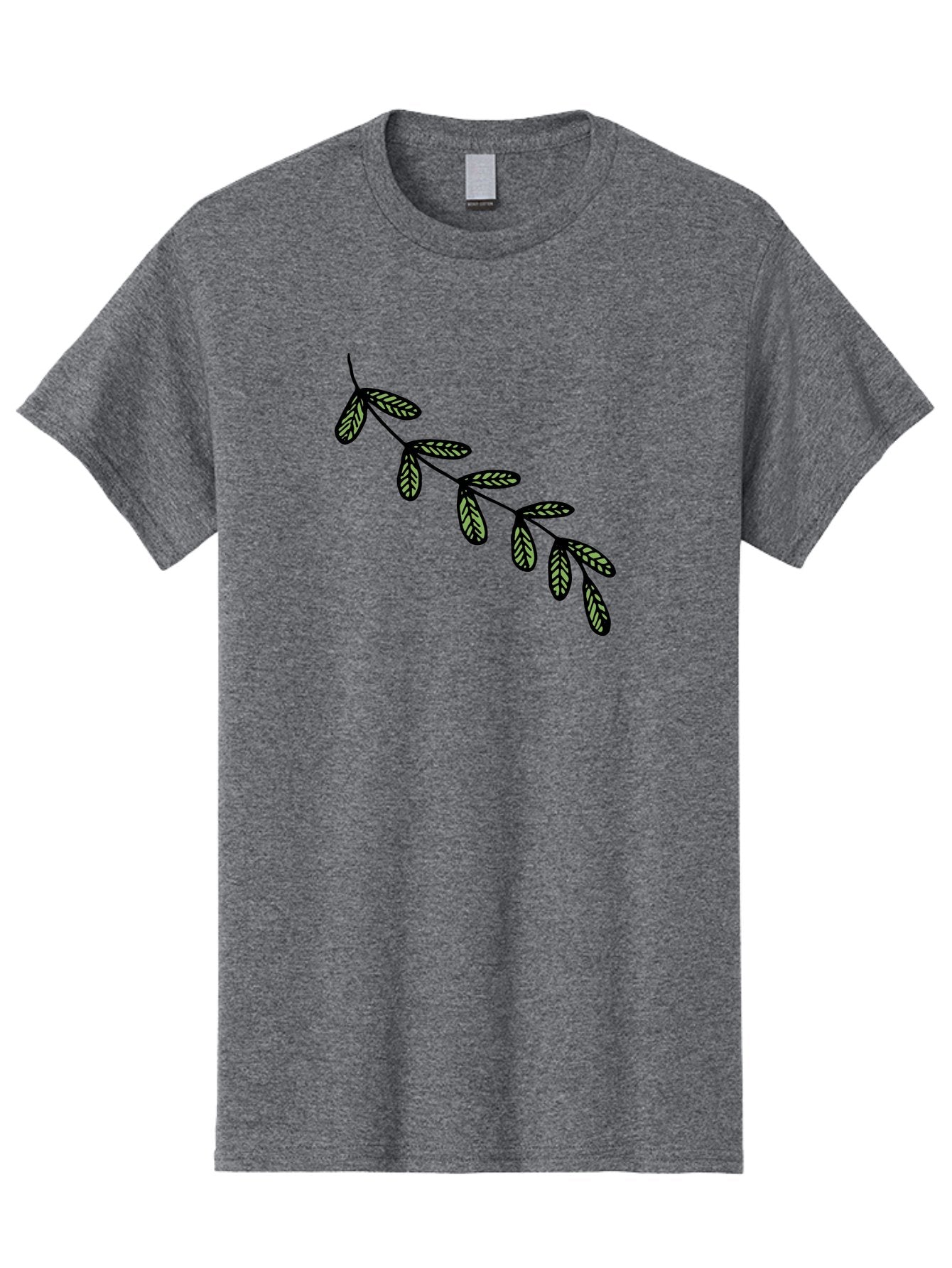 Simple-Leaves Men'S Graphic Tee, 100% Cotton, Comfortable Casual Summer Wear, Machine Washable, Simple Leaf Illustration, Minimalist Leaf Design, Black Leaves, Leaf Pattern, Botanical Art, Leaf Texture, Nature-Inspired Graphics Aab104 6
