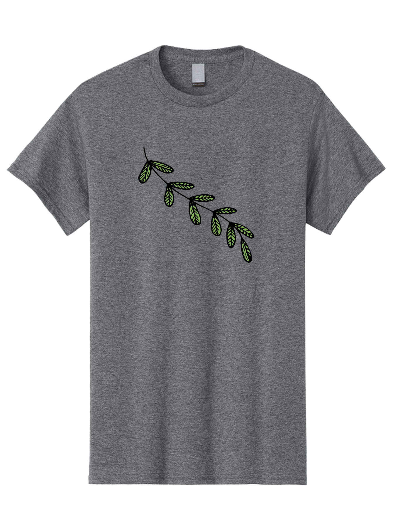 Simple-Leaves Men'S Graphic Tee, 100% Cotton, Comfortable Casual Summer Wear, Machine Washable, Simple Leaf Illustration, Minimalist Leaf Design, Black Leaves, Leaf Pattern, Botanical Art, Leaf Texture, Nature-Inspired Graphics Aab104 9