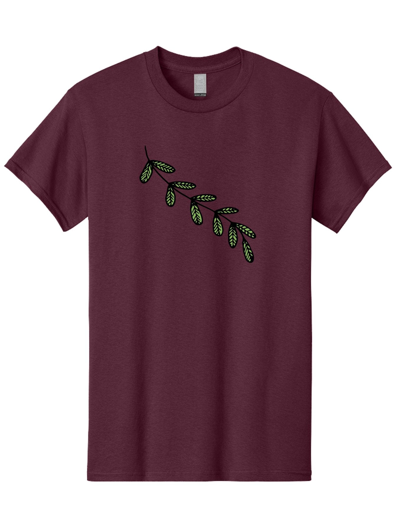 Simple-Leaves Men'S Graphic Tee, 100% Cotton, Comfortable Casual Summer Wear, Machine Washable, Simple Leaf Illustration, Minimalist Leaf Design, Black Leaves, Leaf Pattern, Botanical Art, Leaf Texture, Nature-Inspired Graphics Aab104 14