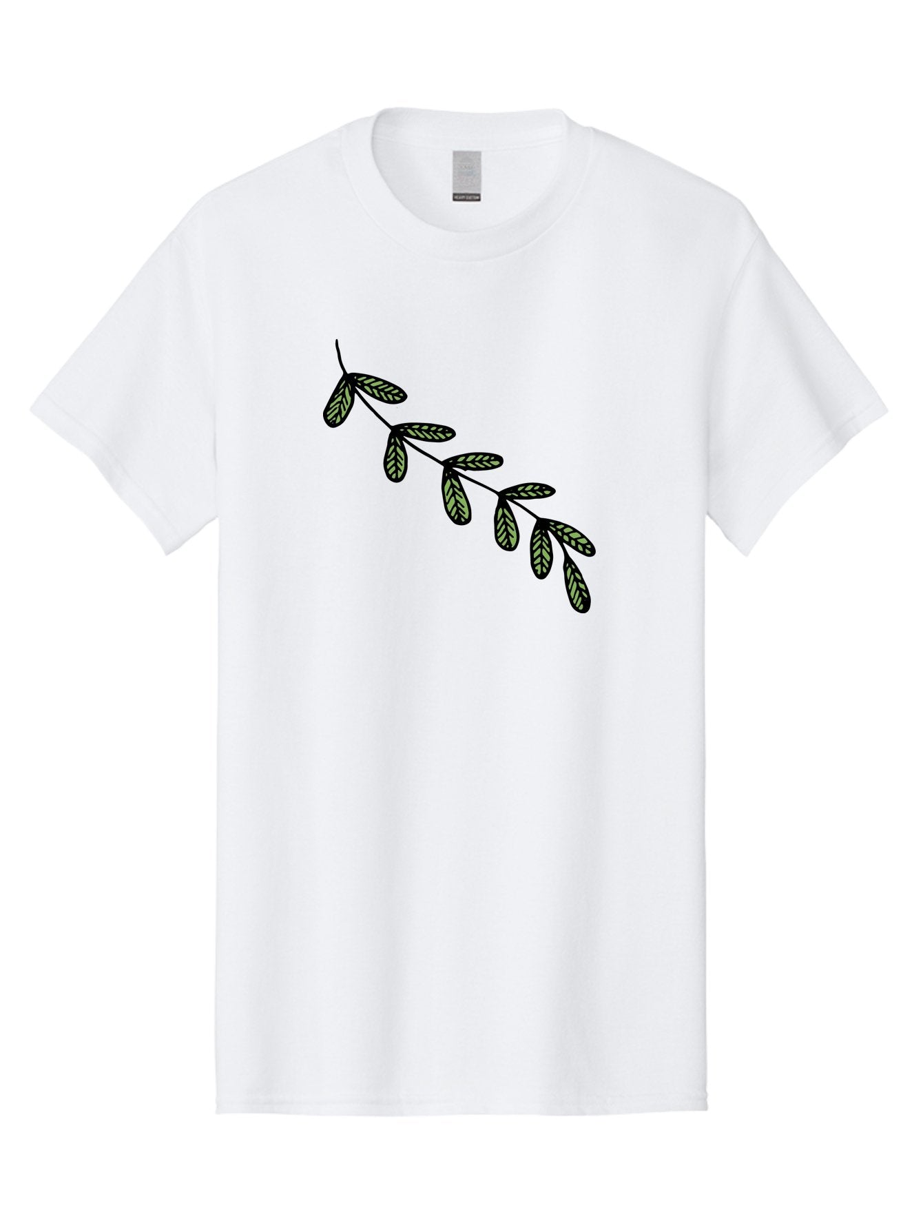 Simple-Leaves Men'S Graphic Tee, 100% Cotton, Comfortable Casual Summer Wear, Machine Washable, Simple Leaf Illustration, Minimalist Leaf Design, Black Leaves, Leaf Pattern, Botanical Art, Leaf Texture, Nature-Inspired Graphics Aab104