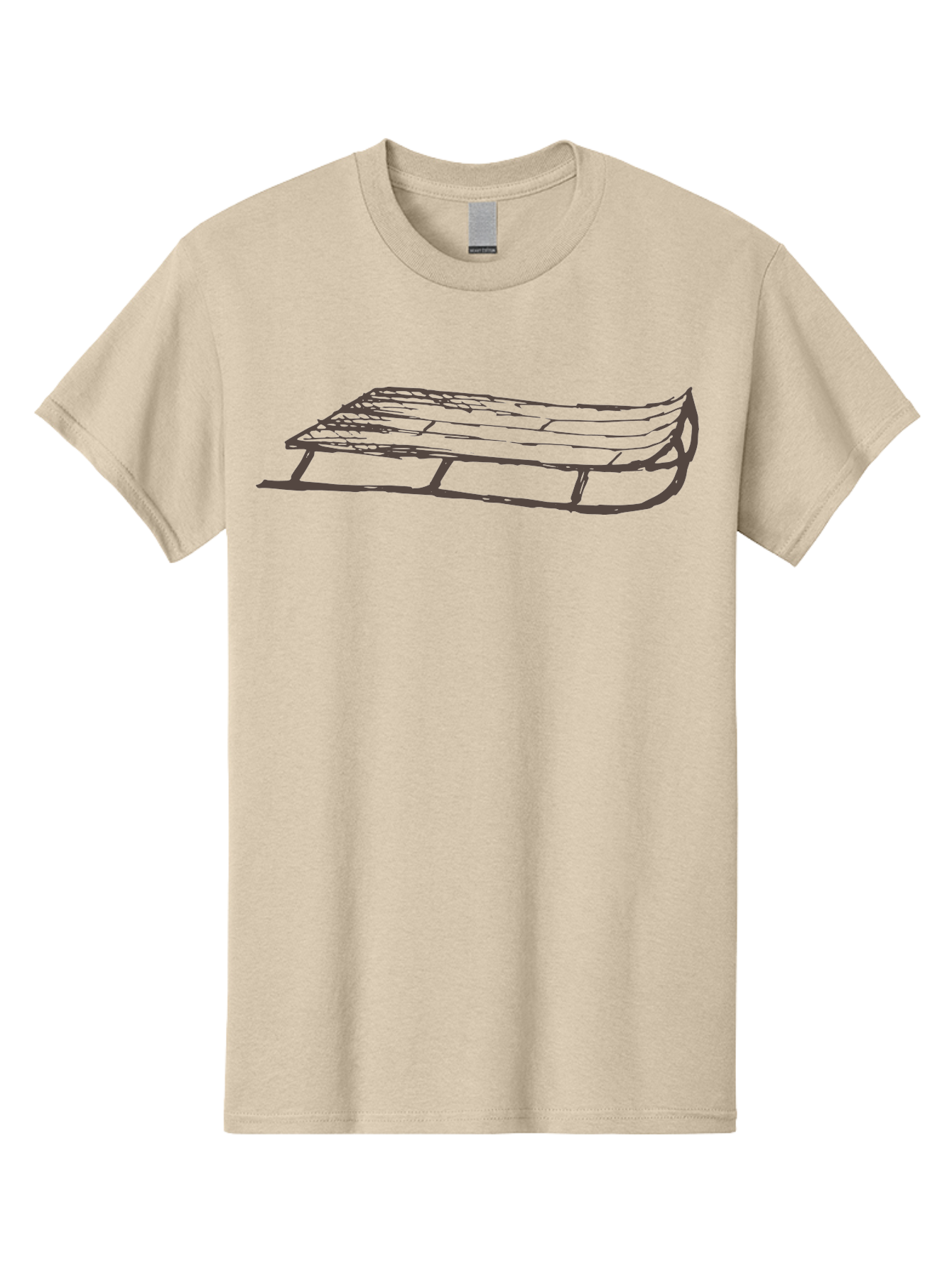Sleigh Men'S Graphic Tee, 100% Cotton, Comfortable Casual Summer Wear, Machine Washable, Winter Sled, Festive Season, Snow Ride, Joyful Activity, Wooden Frame, Curved Runners, Holiday Fun, Winter Sport, Snowy Landscape, Cold Weather, Aab109 9