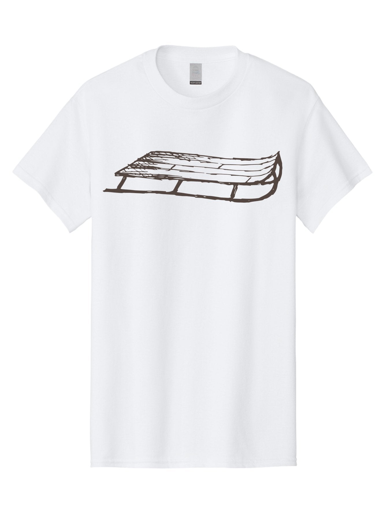 Sleigh Men'S Graphic Tee, 100% Cotton, Comfortable Casual Summer Wear, Machine Washable, Winter Sled, Festive Season, Snow Ride, Joyful Activity, Wooden Frame, Curved Runners, Holiday Fun, Winter Sport, Snowy Landscape, Cold Weather, Aab109 12