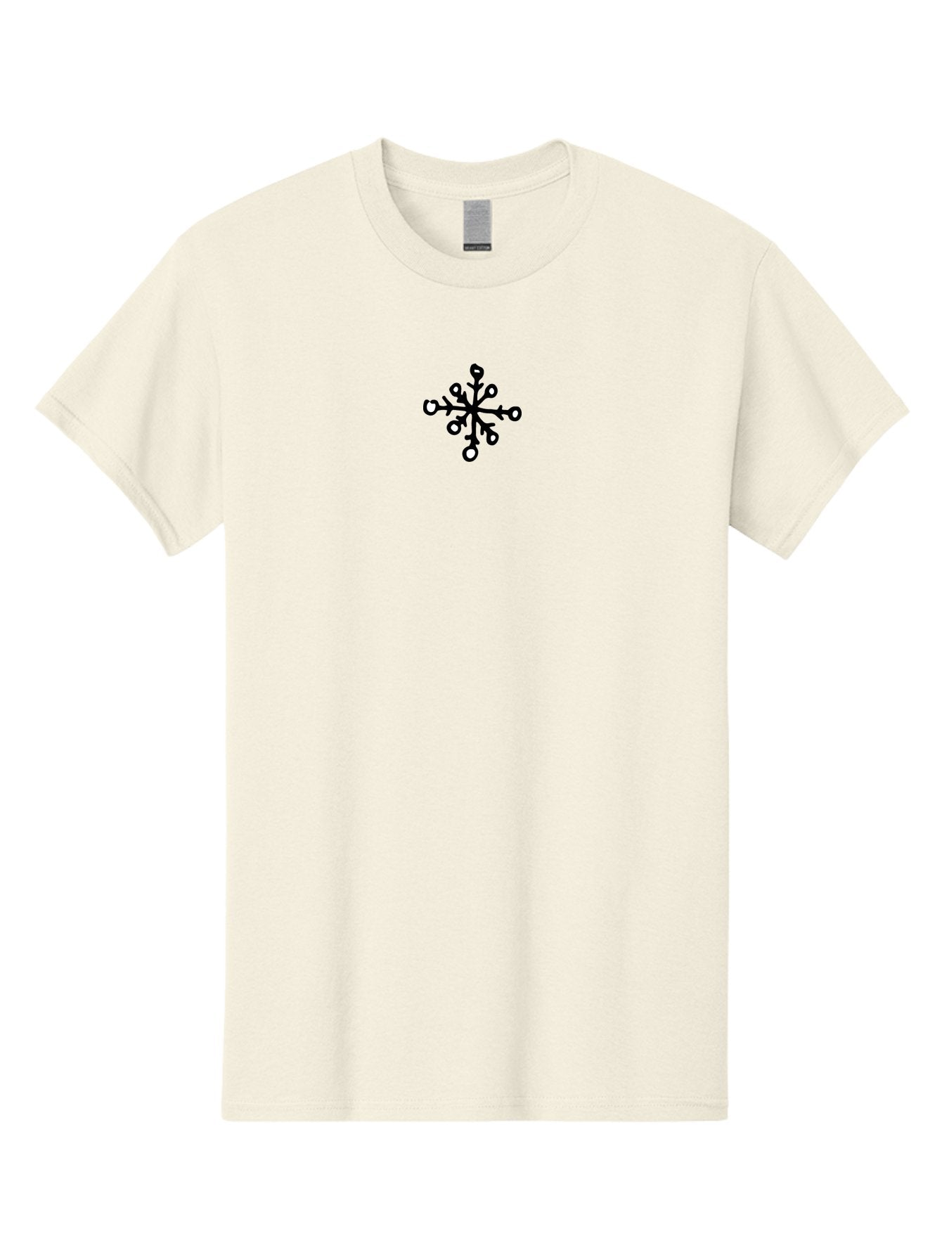 Snowflake-1 Men'S Graphic Tee, 100% Cotton, Comfortable Casual Summer Wear, Machine Washable, Stylized Snowflake, Minimalist Design, Simple Shapes, Black And White Contrast, Festive Symbol, Winter Theme, Abstract Art Aab111 12