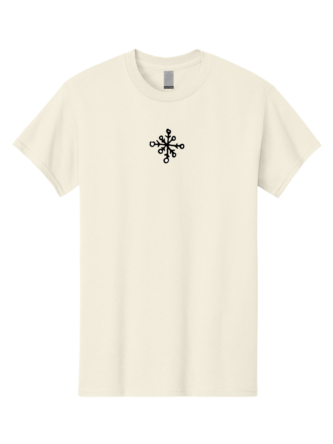 Snowflake-1 Men'S Graphic Tee, 100% Cotton, Comfortable Casual Summer Wear, Machine Washable, Stylized Snowflake, Minimalist Design, Simple Shapes, Black And White Contrast, Festive Symbol, Winter Theme, Abstract Art Aab111 17