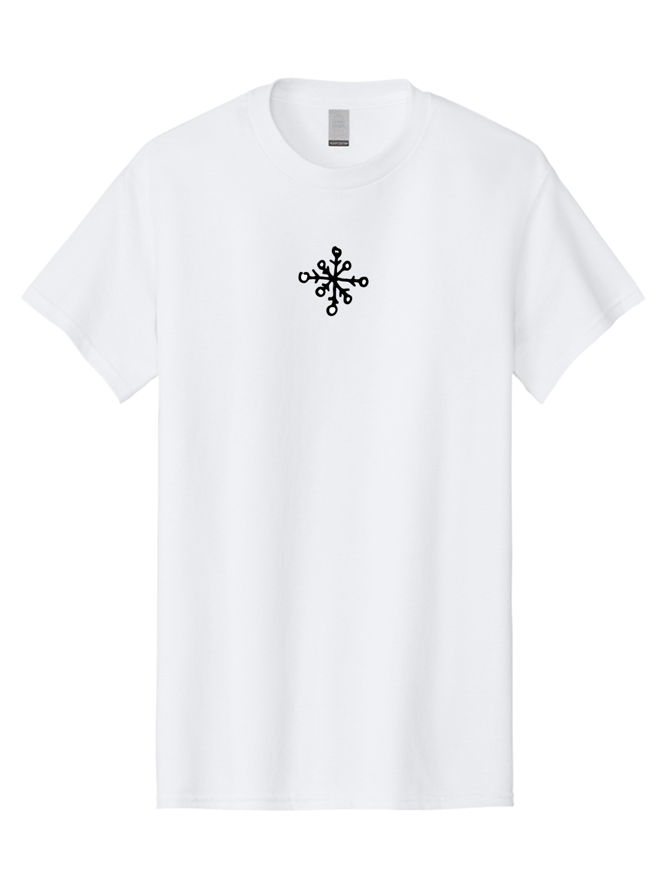 Snowflake-1 Men'S Graphic Tee, 100% Cotton, Comfortable Casual Summer Wear, Machine Washable, Stylized Snowflake, Minimalist Design, Simple Shapes, Black And White Contrast, Festive Symbol, Winter Theme, Abstract Art Aab111 29