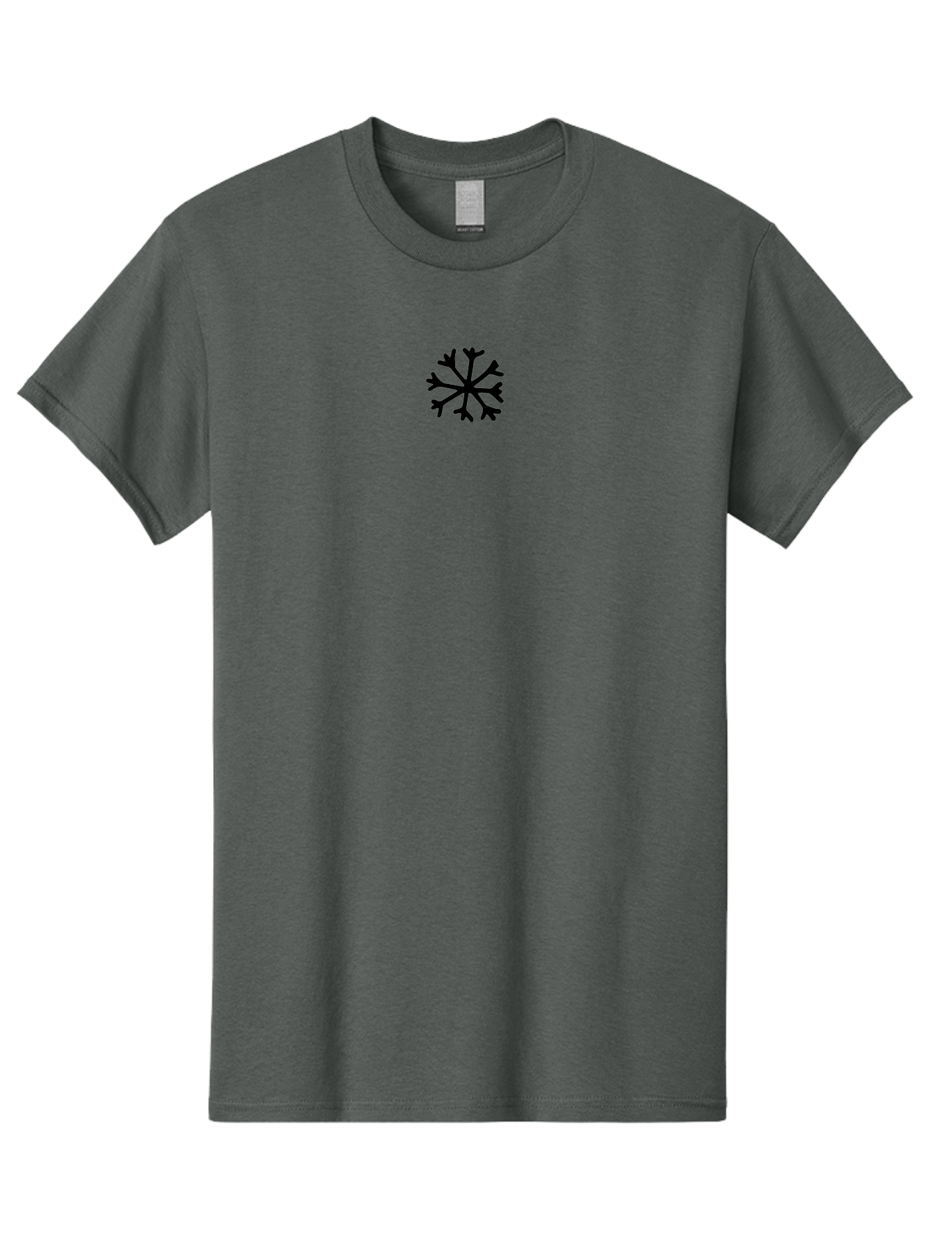 Snowflake-2 Men'S Graphic Tee, 100% Cotton, Comfortable Casual Summer Wear, Machine Washable, Snowflake Icon, Winter Symbol, Frosty Design, Black Silhouette, Simple Graphics, Minimalist Art, Seasonal Decoration, Cold Weather Motif Aab113 3