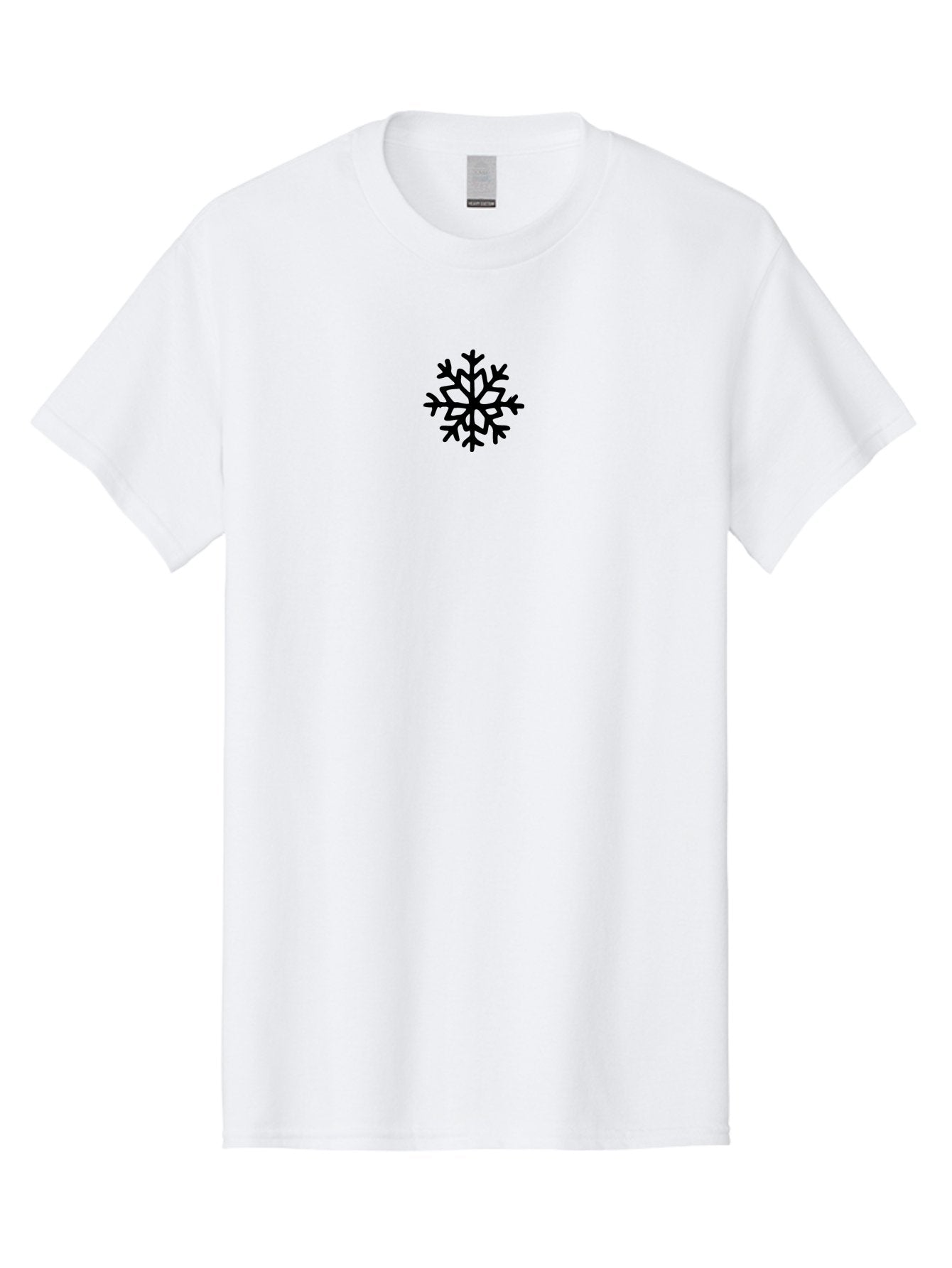 Snowflake-3 Men'S Graphic Tee, 100% Cotton, Comfortable Casual Summer Wear, Machine Washable, Black Snowflake, Symmetrical Shape, Winter Symbol, Frosty Design, Delicate Pattern, Snowfall Icon, Winter Wonderland Aab114 7