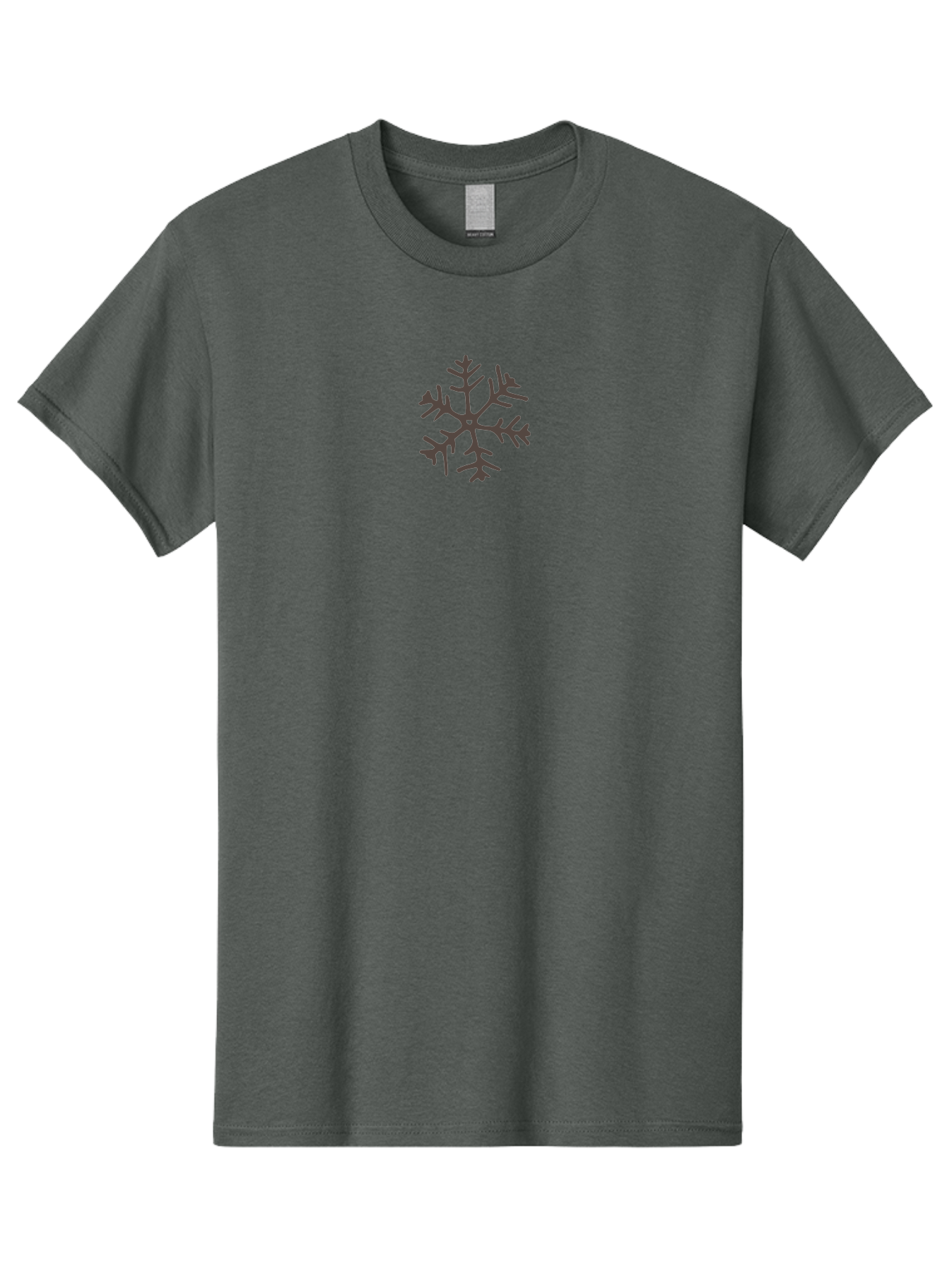 Snowflake-4 Men'S Graphic Tee, 100% Cotton, Comfortable Casual Summer Wear, Machine Washable, Snowflake Design, Winter Symbol, Frosty Pattern, Intricate Details, Dark Gray Silhouette, Symmetrical Shape, Festive Element, Seasonal Decoration Aab115 5
