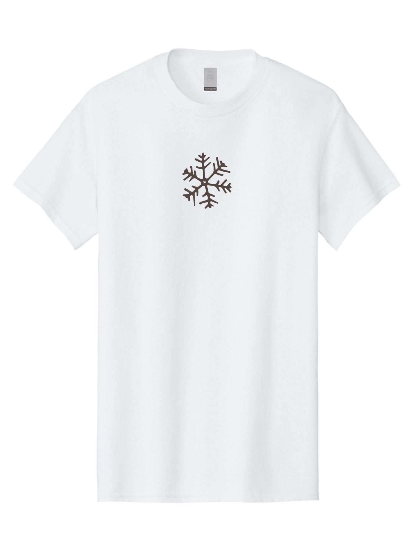 Snowflake-4 Men'S Graphic Tee, 100% Cotton, Comfortable Casual Summer Wear, Machine Washable, Snowflake Design, Winter Symbol, Frosty Pattern, Intricate Details, Dark Gray Silhouette, Symmetrical Shape, Festive Element, Seasonal Decoration Aab115 14