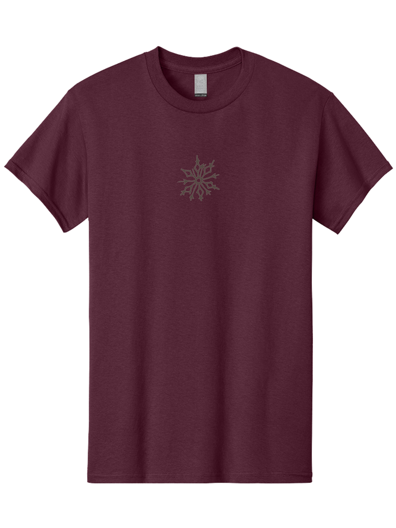 Snowflake-6 Men'S Graphic Tee, 100% Cotton, Comfortable Casual Summer Wear, Machine Washable, Simple Snowflake Design, Minimalist Winter Symbol, Delicate Frost Pattern, Purple Snowflake, Seasonal Decoration, Winter Wonderland, Aab117 15