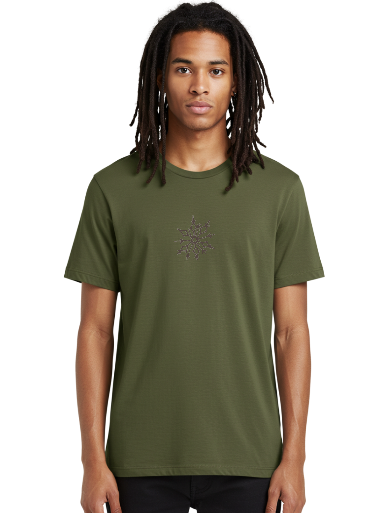 Snowflake-6 Men'S Graphic Tee, 100% Cotton, Comfortable Casual Summer Wear, Machine Washable, Simple Snowflake Design, Minimalist Winter Symbol, Delicate Frost Pattern, Purple Snowflake, Seasonal Decoration, Winter Wonderland, Aab117 26