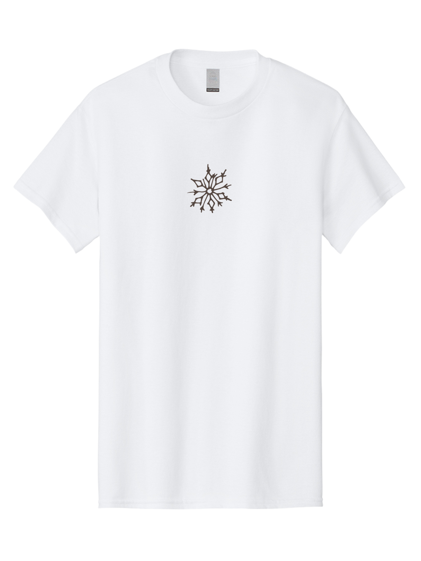 Snowflake-6 Men'S Graphic Tee, 100% Cotton, Comfortable Casual Summer Wear, Machine Washable, Simple Snowflake Design, Minimalist Winter Symbol, Delicate Frost Pattern, Purple Snowflake, Seasonal Decoration, Winter Wonderland, Aab117