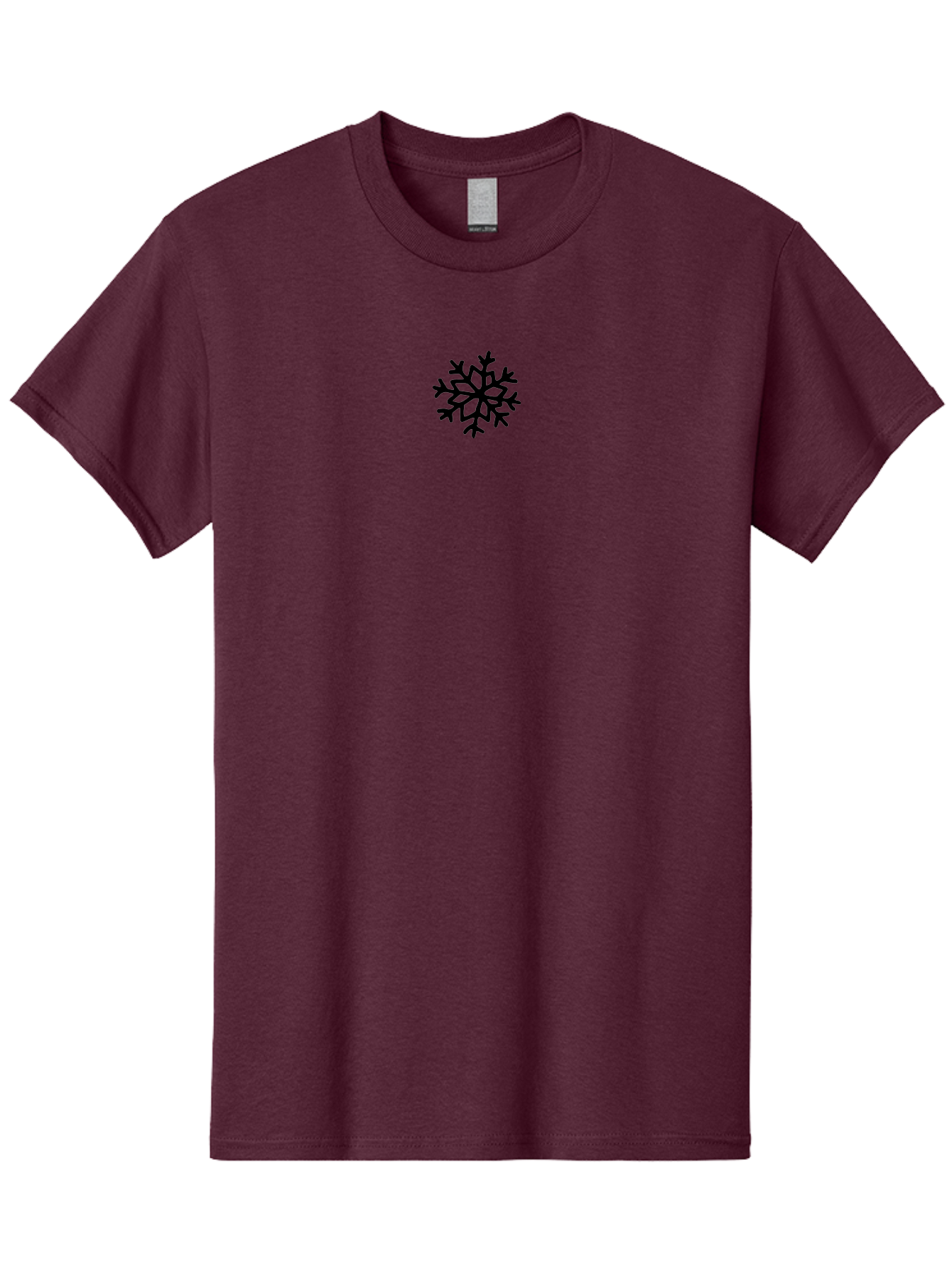 Snowflake Men'S Graphic Tee, 100% Cotton, Comfortable Casual Summer Wear, Machine Washable, Snowflake Graphic, Winter Symbol, Frosty Design, Simple Illustration, Holiday Decor, Christmas Theme, Minimalist Art, Black Silhouette Aab122 17