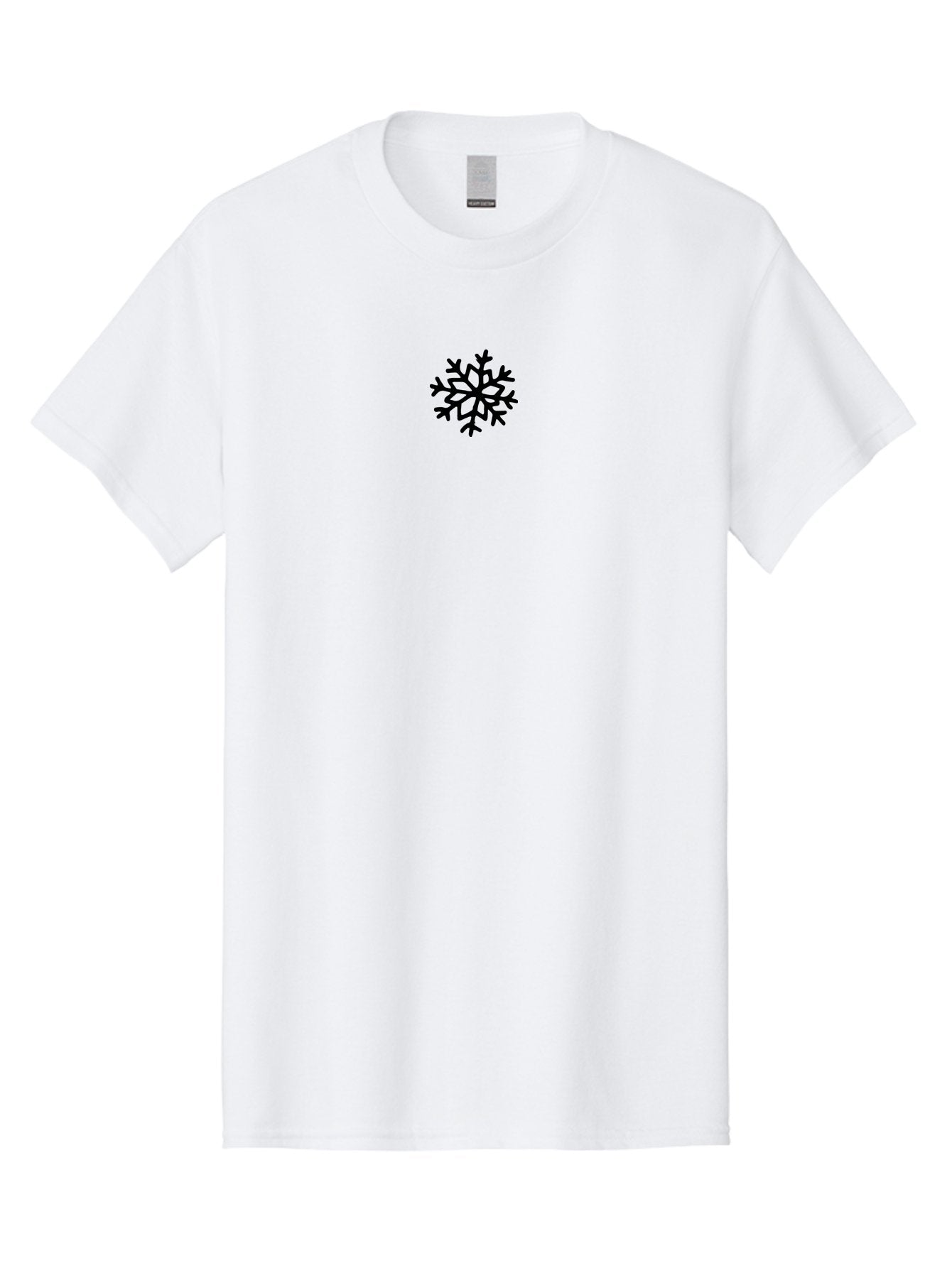 Snowflake Men'S Graphic Tee, 100% Cotton, Comfortable Casual Summer Wear, Machine Washable, Snowflake Graphic, Winter Symbol, Frosty Design, Simple Illustration, Holiday Decor, Christmas Theme, Minimalist Art, Black Silhouette Aab122 13