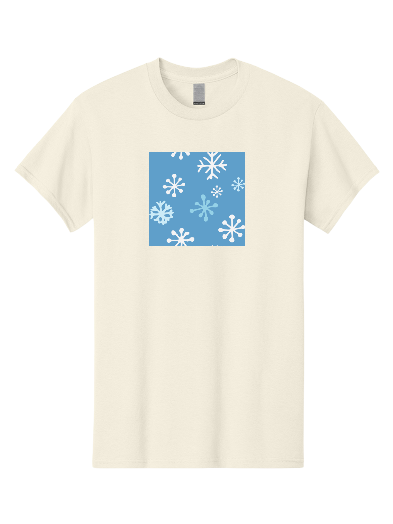 Snowflakes Men'S Graphic Tee, 100% Cotton, Comfortable Casual Summer Wear, Machine Washable, Winter Wonderland, Snowflake Pattern, Festive Design, Blue Background, White Snowflakes, Cold Weather, Snowy Scene, Holiday Theme, Seasonal Graphic, Aab123 17