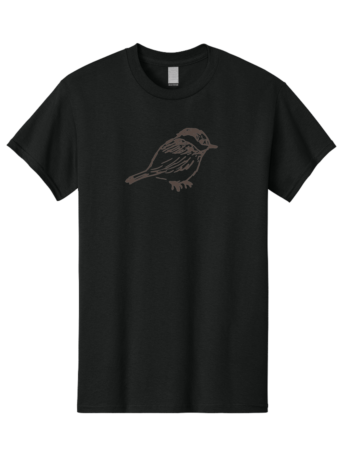 Sparrow Men'S Graphic Tee, 100% Cotton, Comfortable Casual Summer Wear, Machine Washable, Simple Bird, Illustration Art, Minimalist Design, Animal Graphics, Wildlife Illustration, Bird Species Aab130