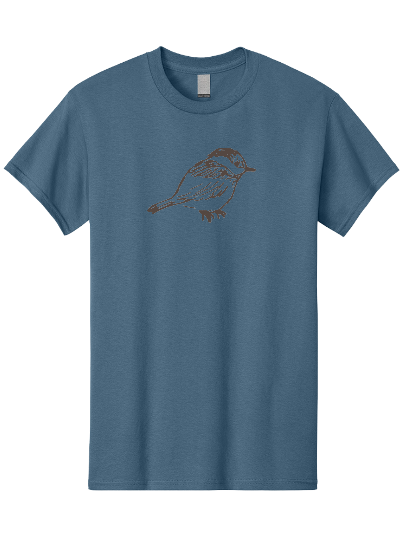 Sparrow Men'S Graphic Tee, 100% Cotton, Comfortable Casual Summer Wear, Machine Washable, Simple Bird, Illustration Art, Minimalist Design, Animal Graphics, Wildlife Illustration, Bird Species Aab130 25